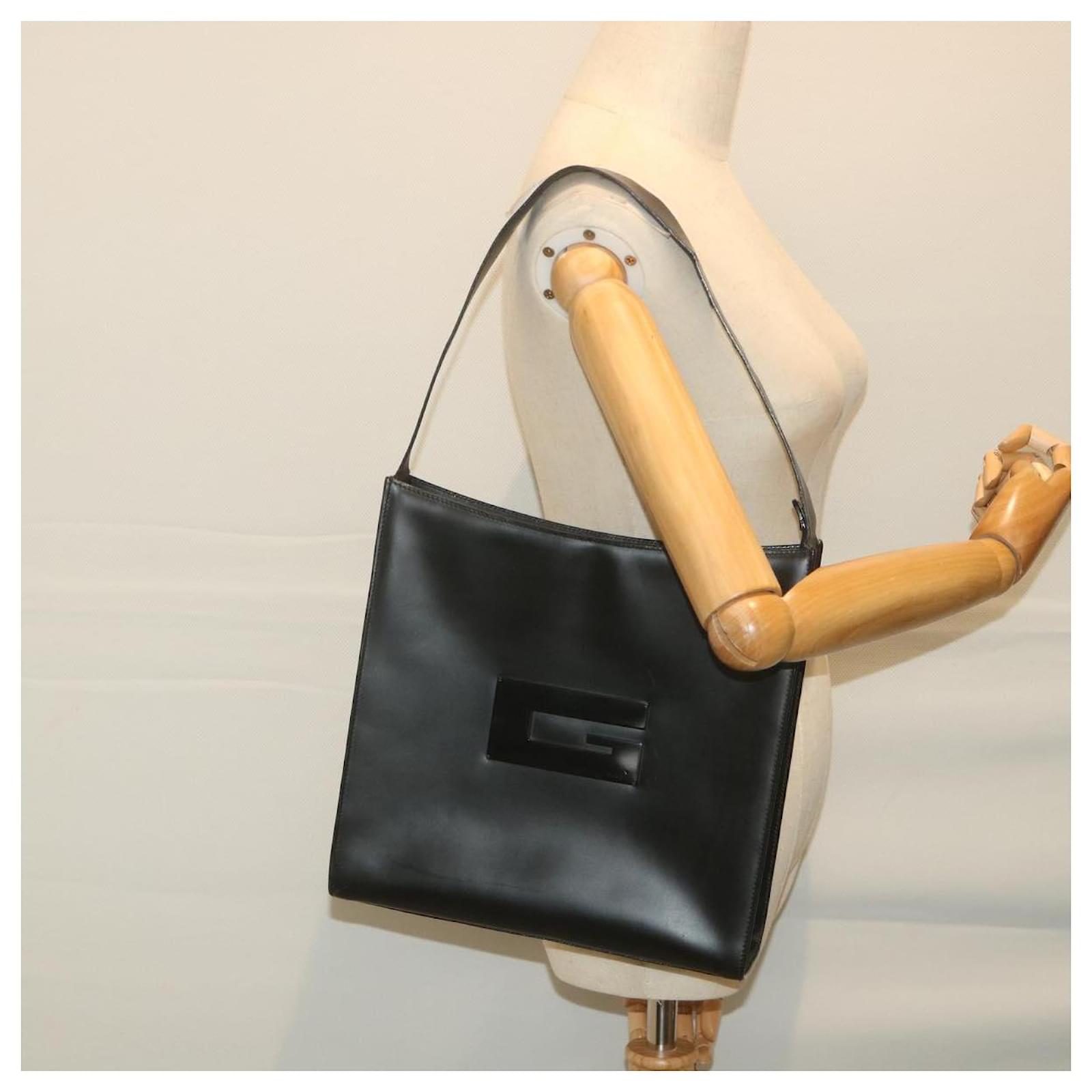 GUCCI Shoulder Bag Leather Black 001 2122 Auth ep2293 ref.1143488