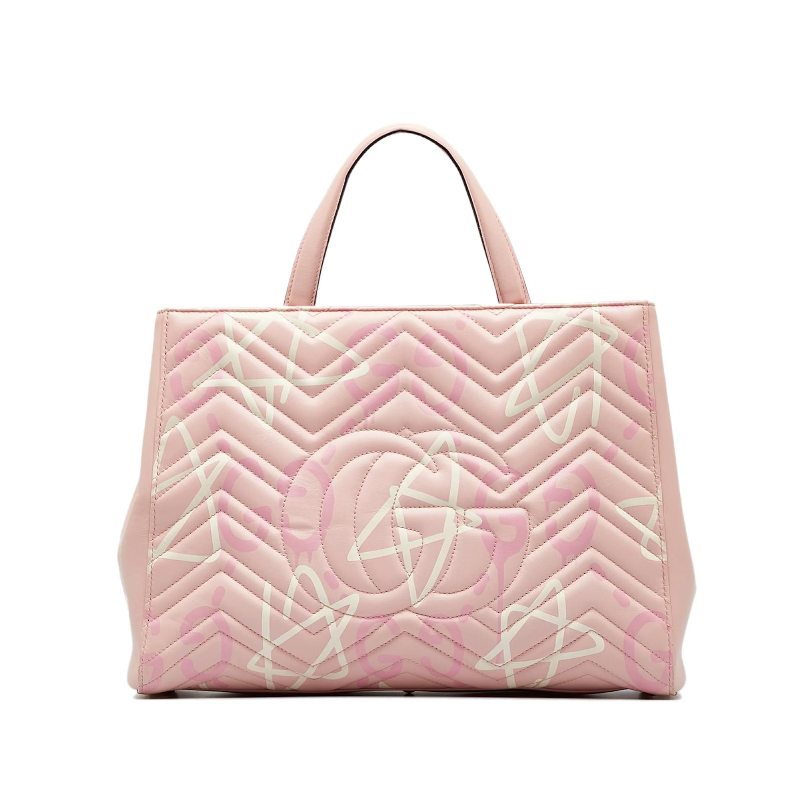 Pink Gucci GG Marmont Ghost Satchel Leather ref.1150465 Joli Closet