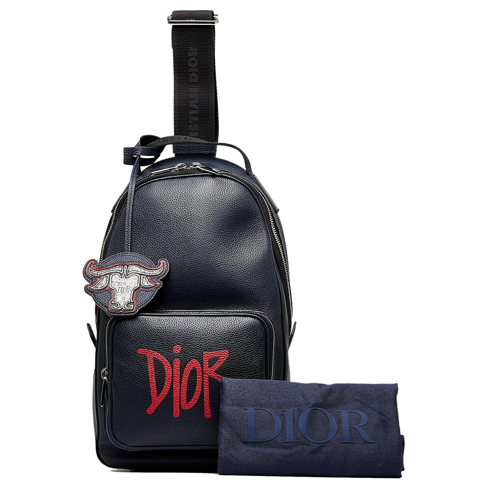 Dior×Shawn Stussy コラボ フォン ショルダー バッグ Blue Dior x Shawn Stussy Year of the Ox Sling Backpack