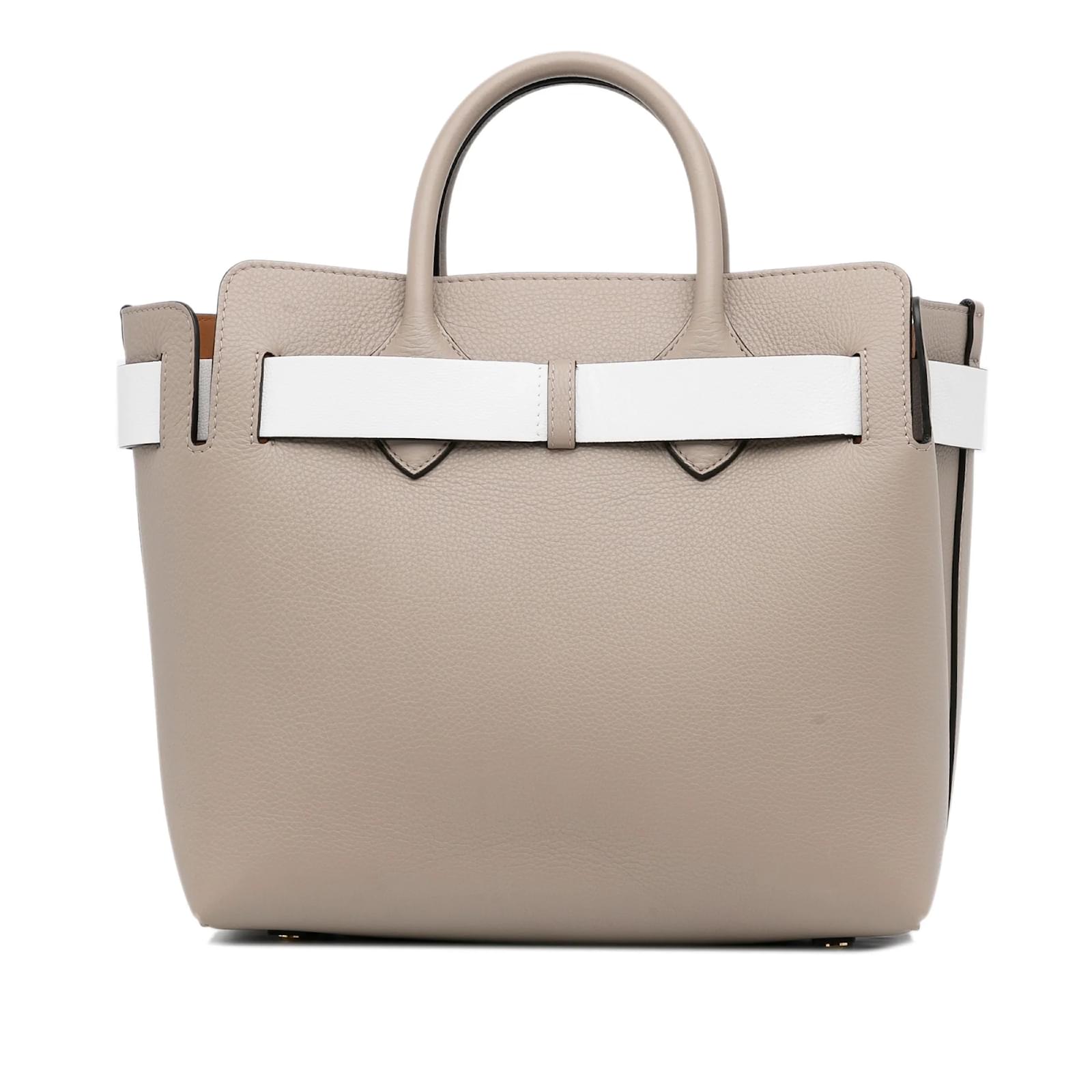 Burberry medium belt clearance detail leather tote bag