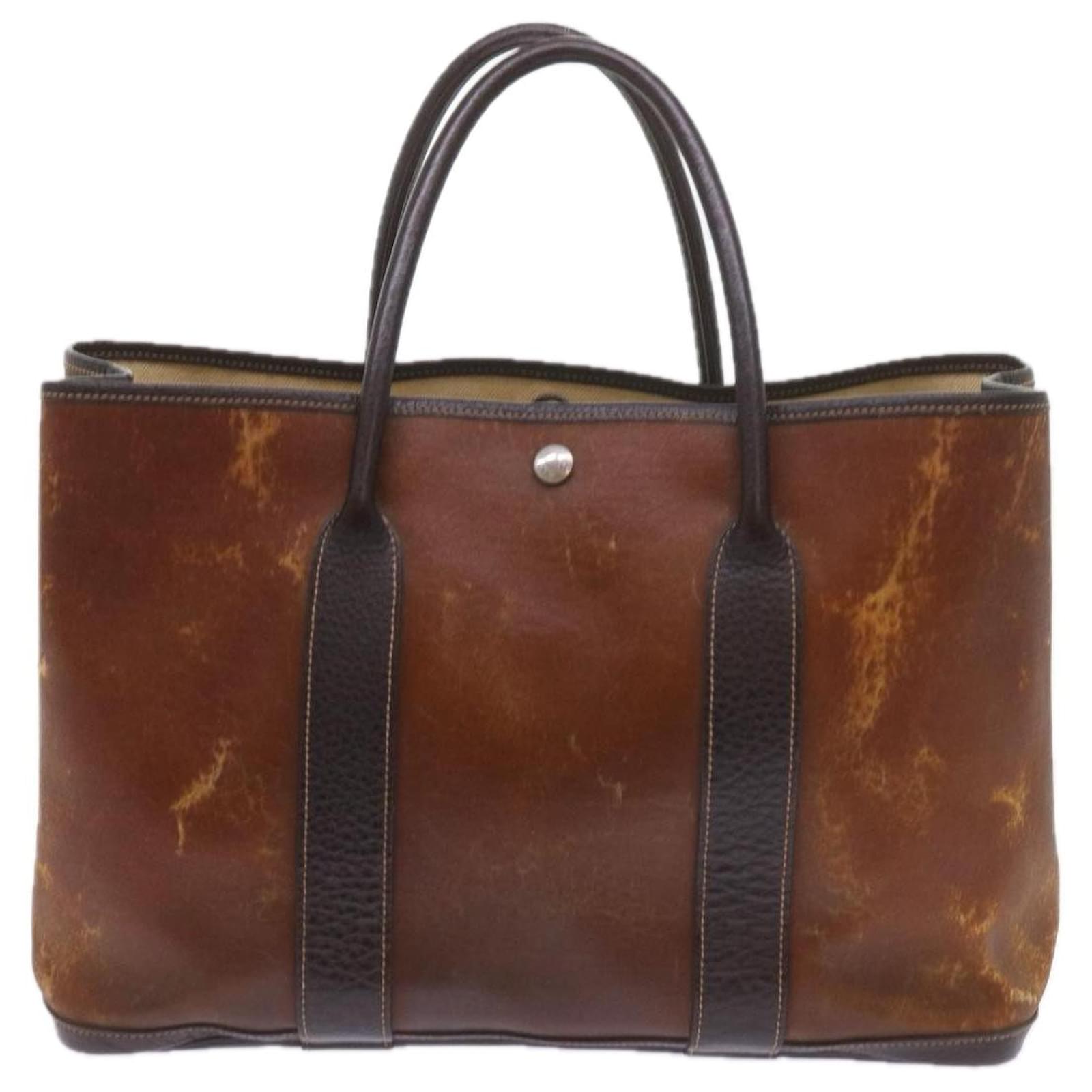 Hermès Sacola HERMES Amazonia Garden Party PM Lona revestida