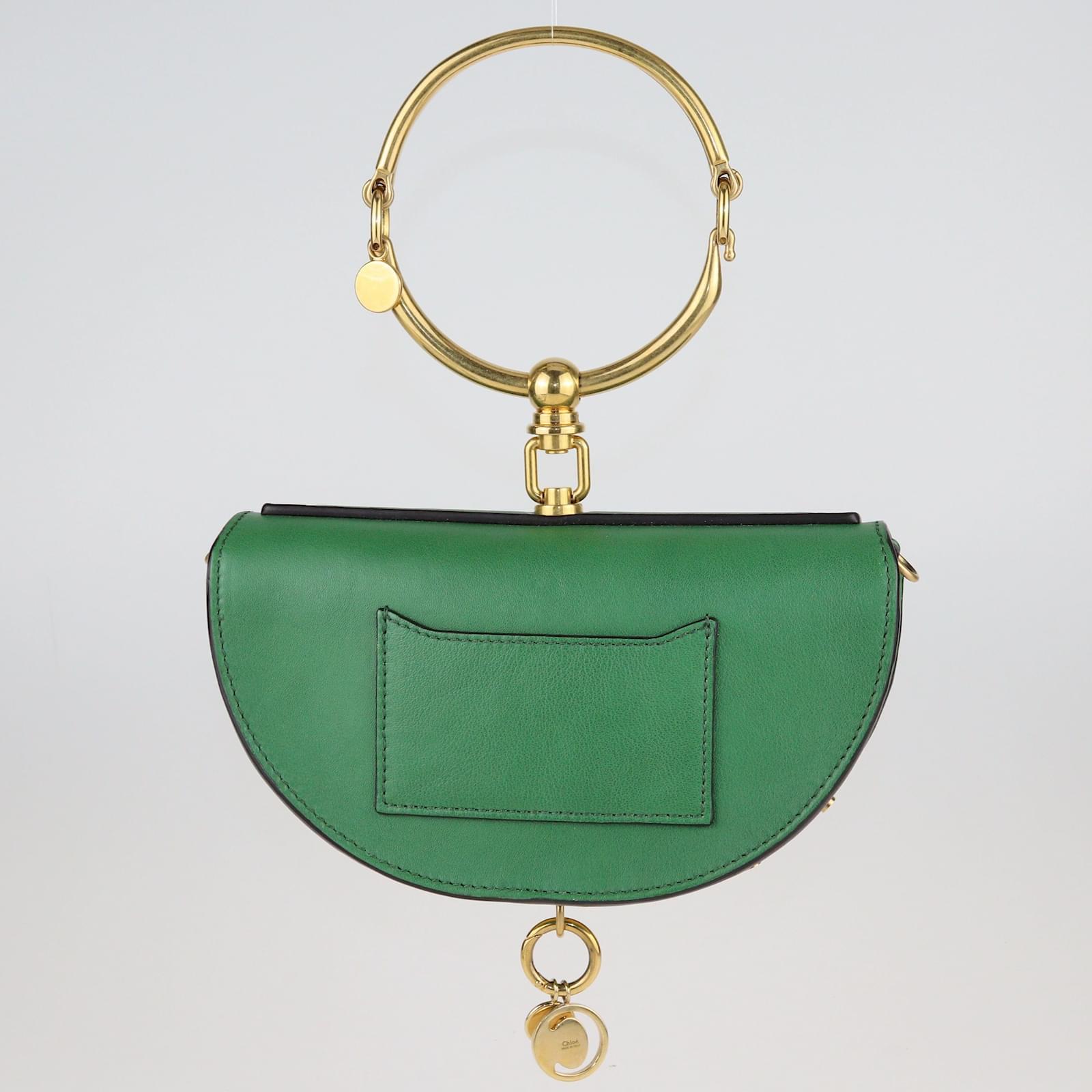 Nile minaudière sale leather crossbody bag