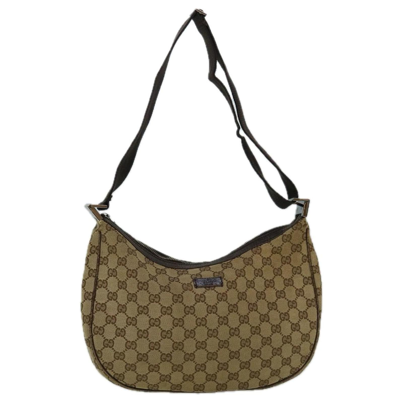 GUCCI GG Canvas Shoulder Bag Beige 122790 auth 60390 Cloth ref  