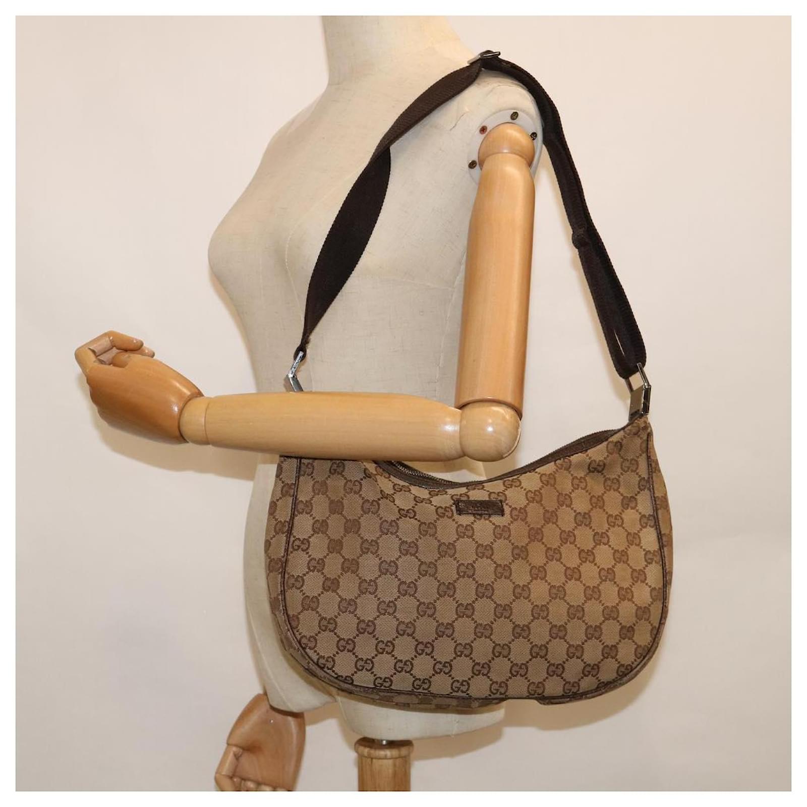 GUCCI GG Canvas Shoulder Bag Beige 122790 auth 60390 Cloth ref
