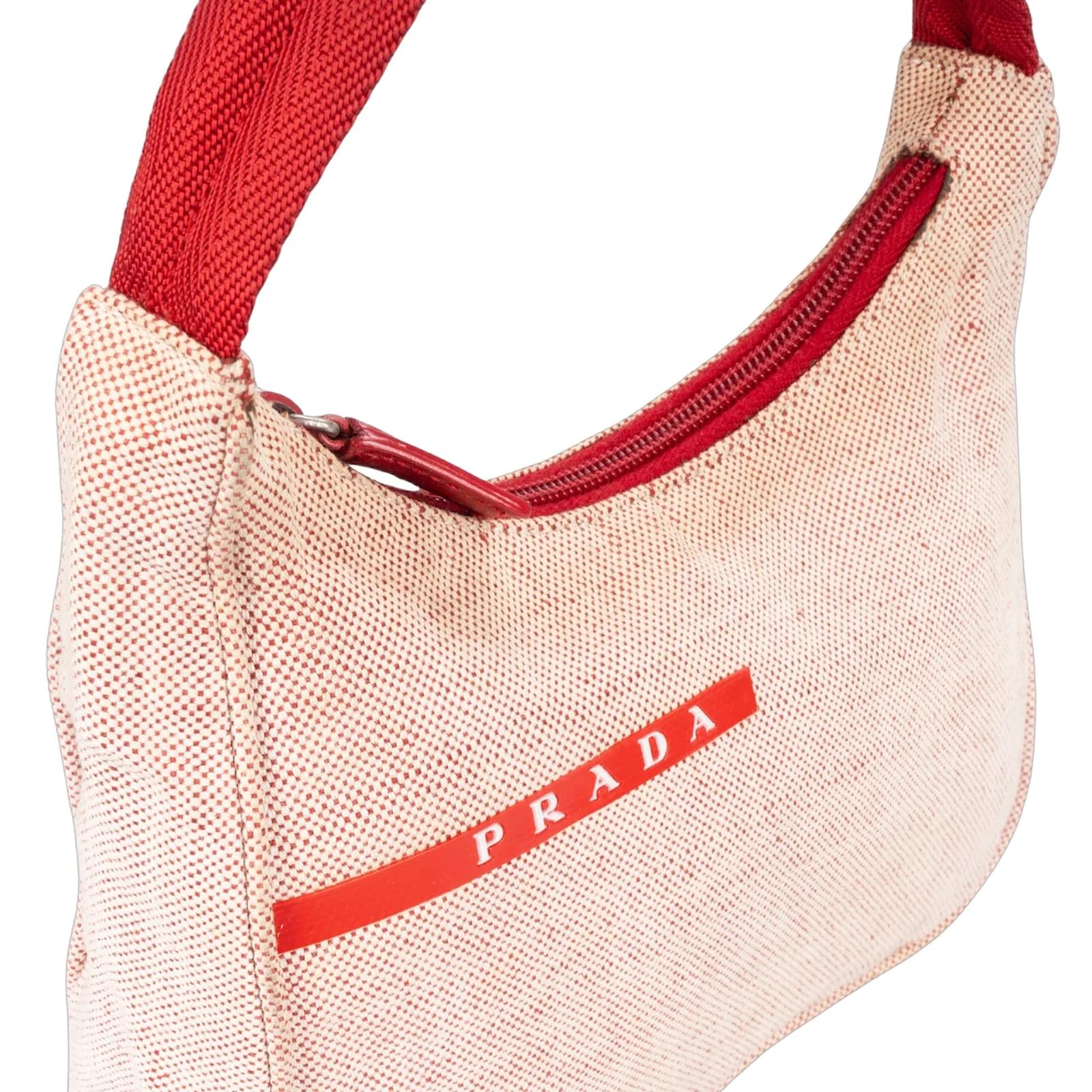 Prada Canvas SS/1999 Canvas Hobo Bag White Cloth ref.1176376  