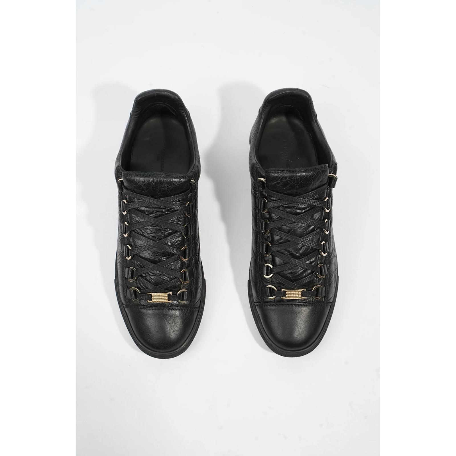 Suede Mens Black Balenciaga Arena Low Balenciaga Black Leather