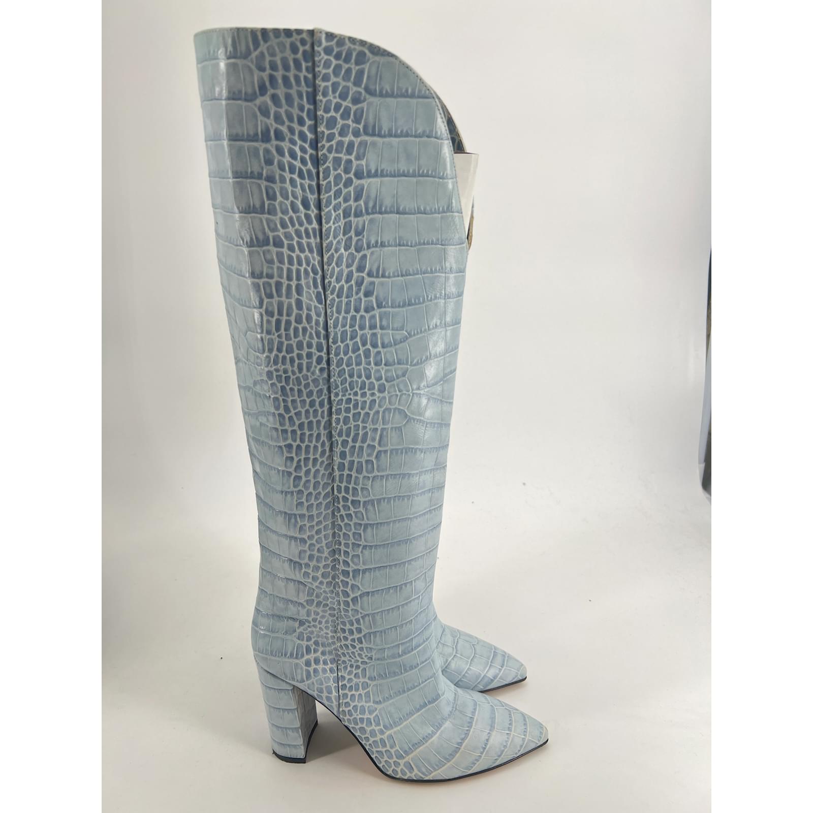 PARIS TEXAS Boots T.eu 39 leather Blue ref.1179423 - Joli Closet