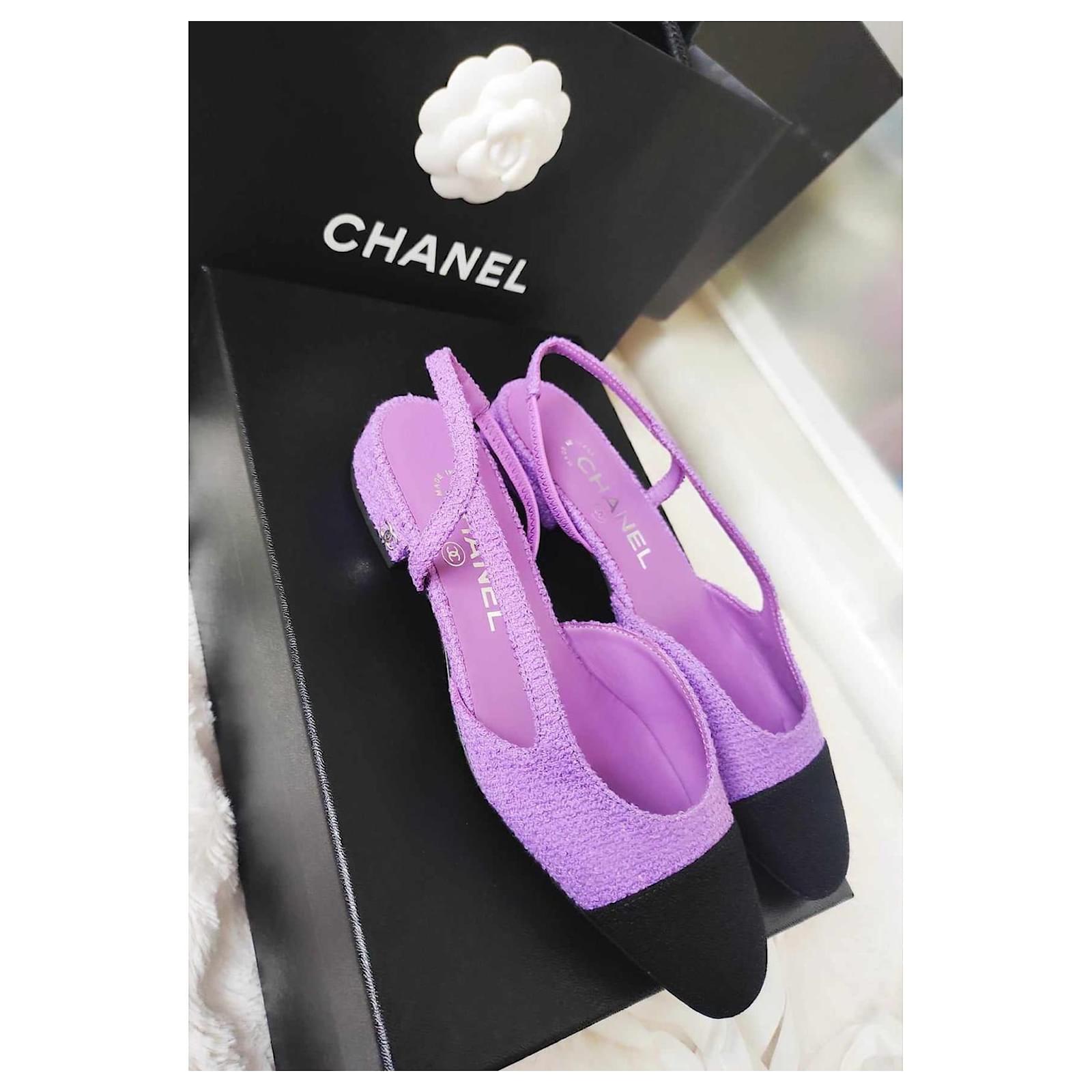 Women's Shoes Chanel Purple Shoes Buy Chanel CC Touch Strap - Main Image