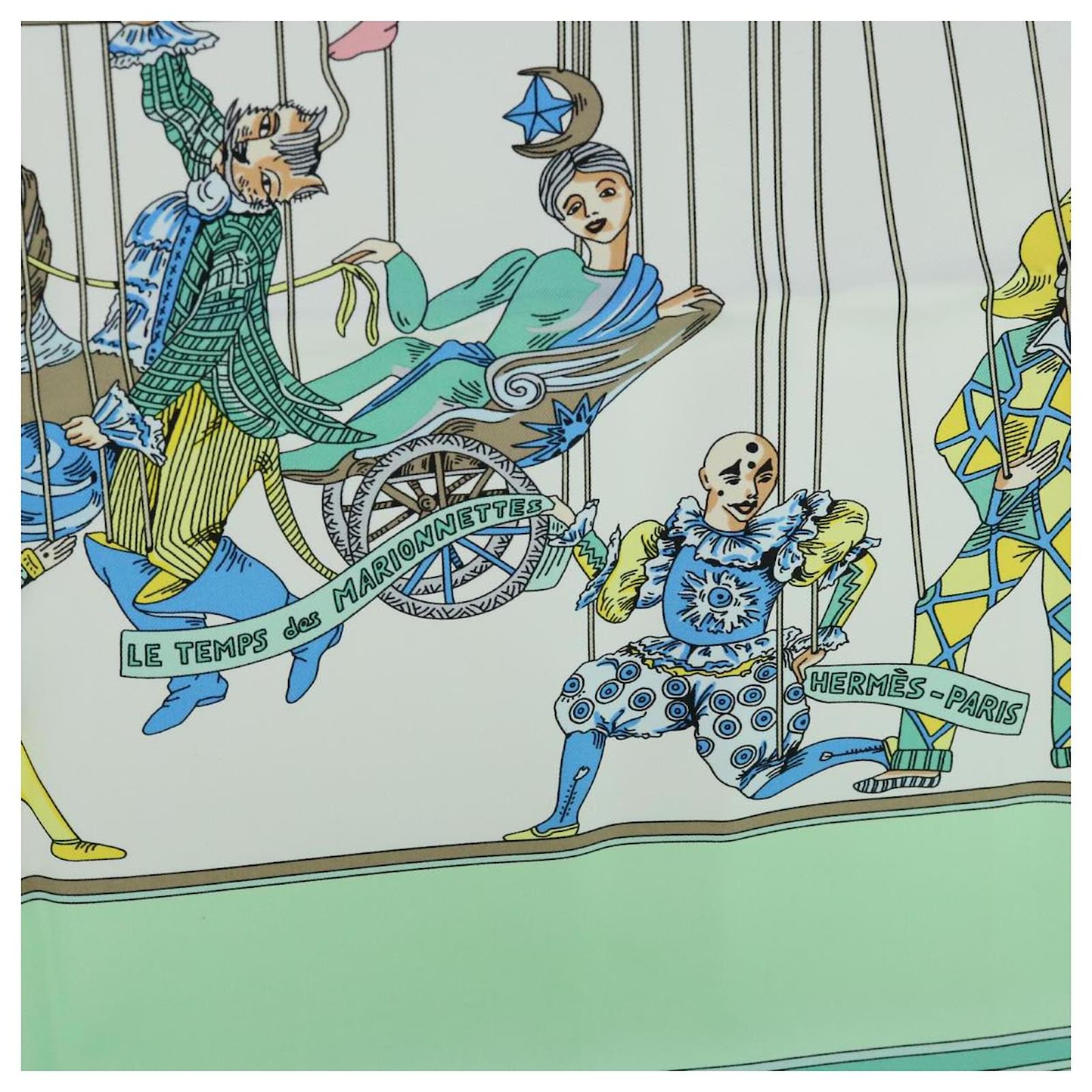 Hermès HERMES CARRE 90 LE TEMPS des MARIONNETTES Scarf Silk