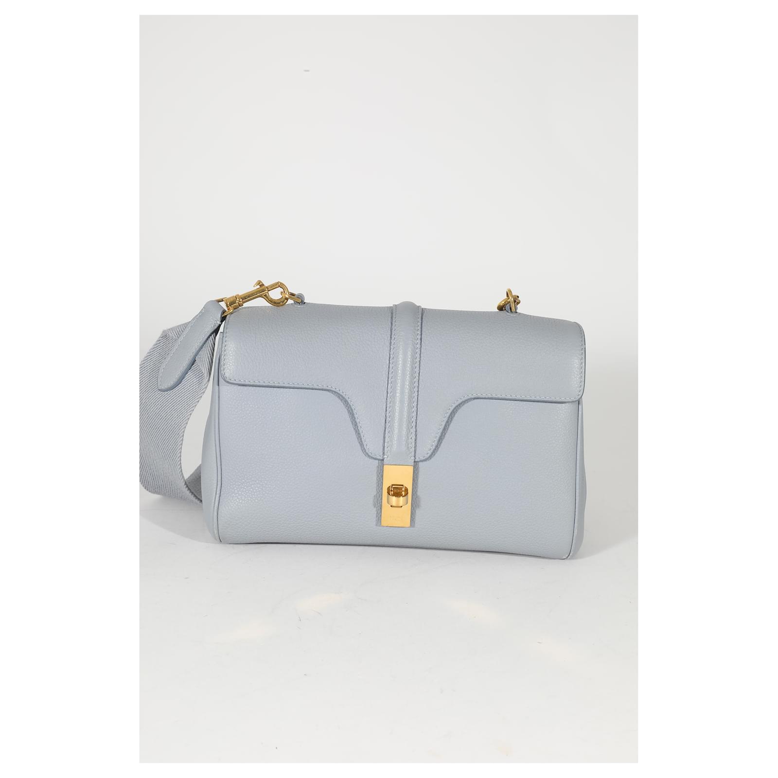 Celine Arctic Blue Supple Grained Calfskin Teen Soft 16