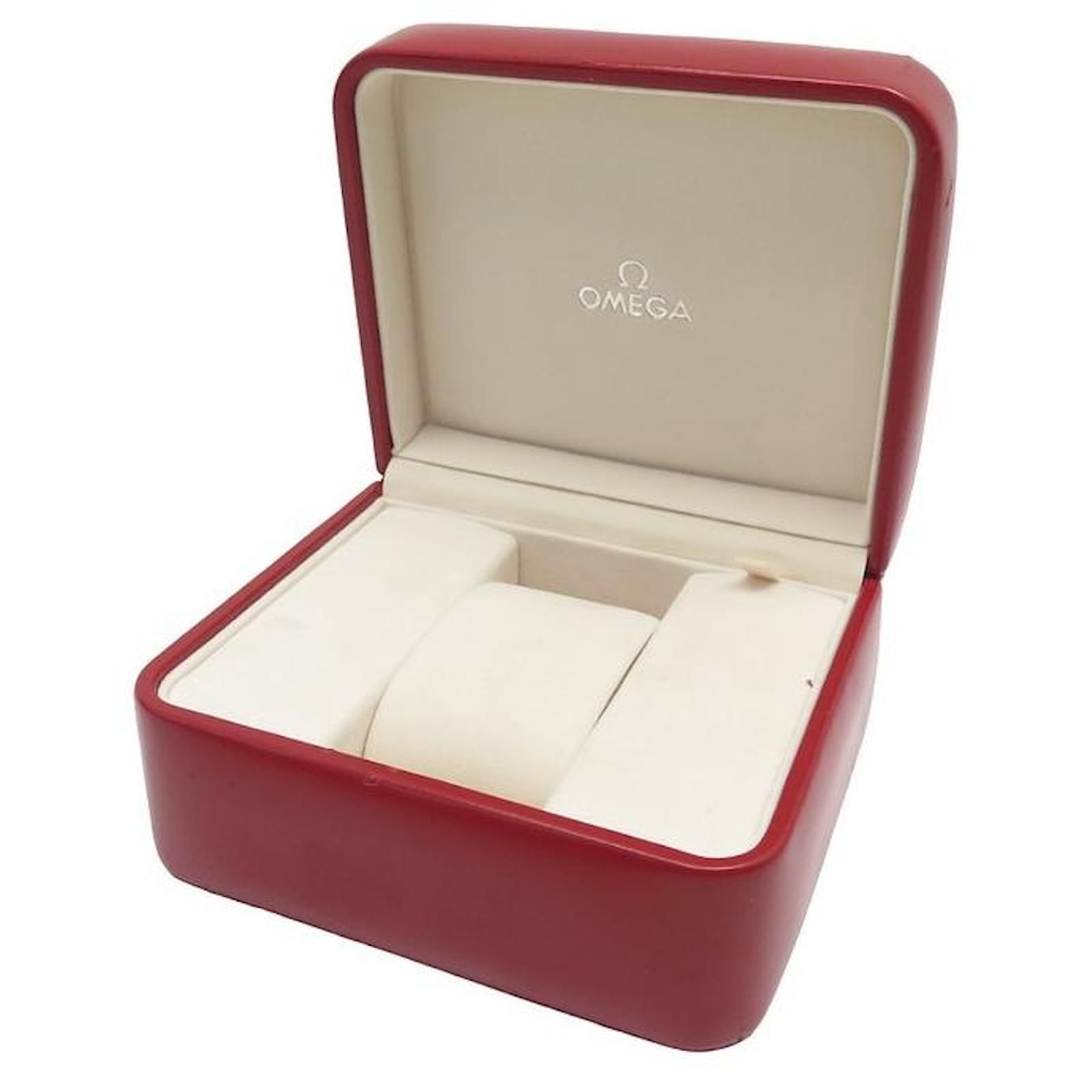 OMEGA WATCH BOX FOR SPEEDMASTER CONSTELLATION WATCH RED LEATHER + 2 links  ref.1192035 - Joli Closet