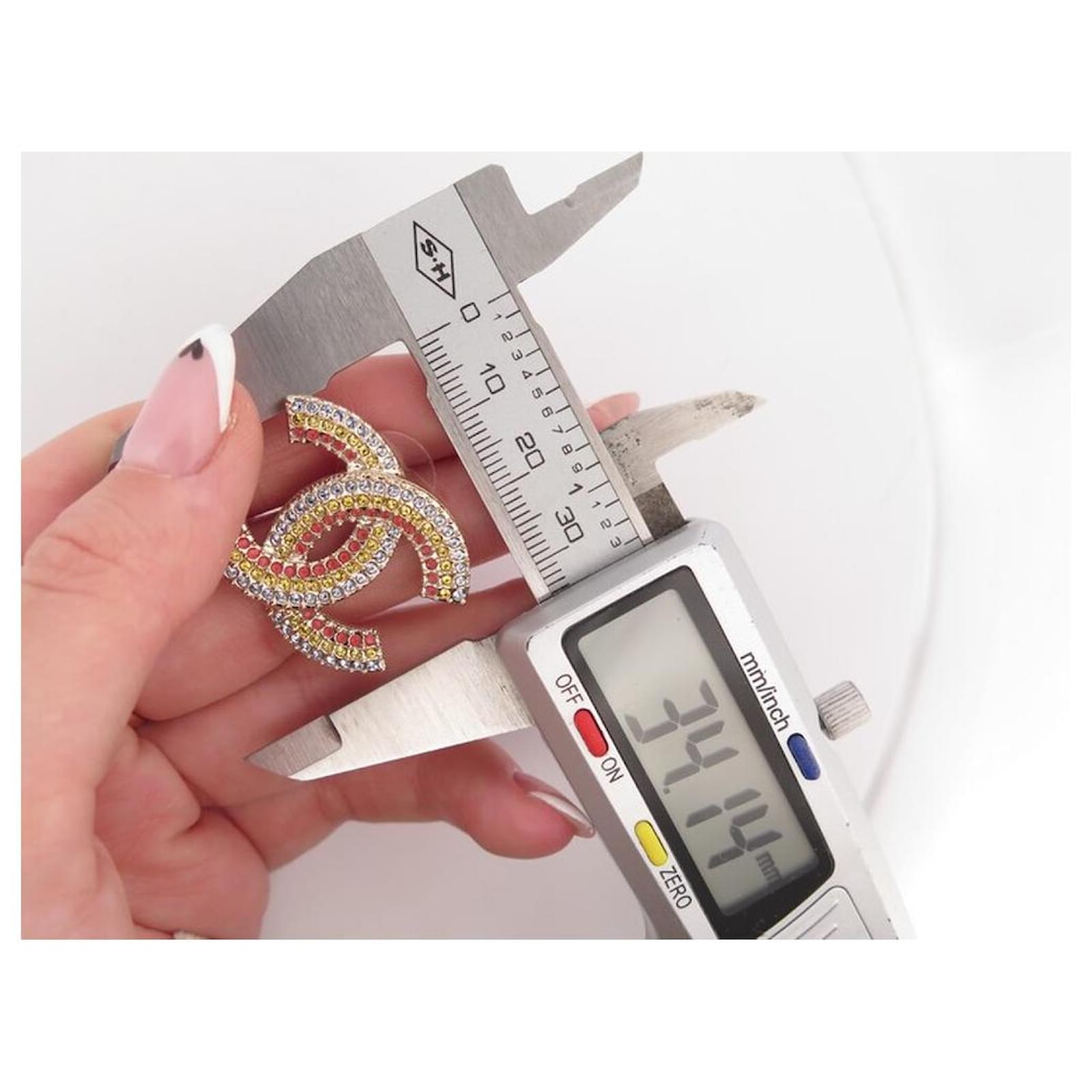 立体【CHANEL】ビジューCCロゴ Chanel Logo Double CC Rhinestone Metal Belt. Size 70. | eBay