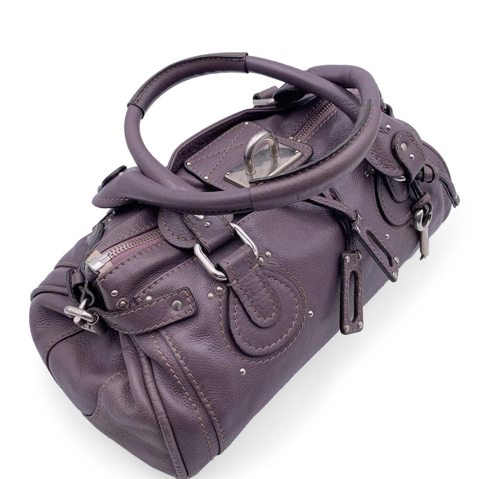 Chloé Chloe Handbag Paddington Purple Leather ref.1194566