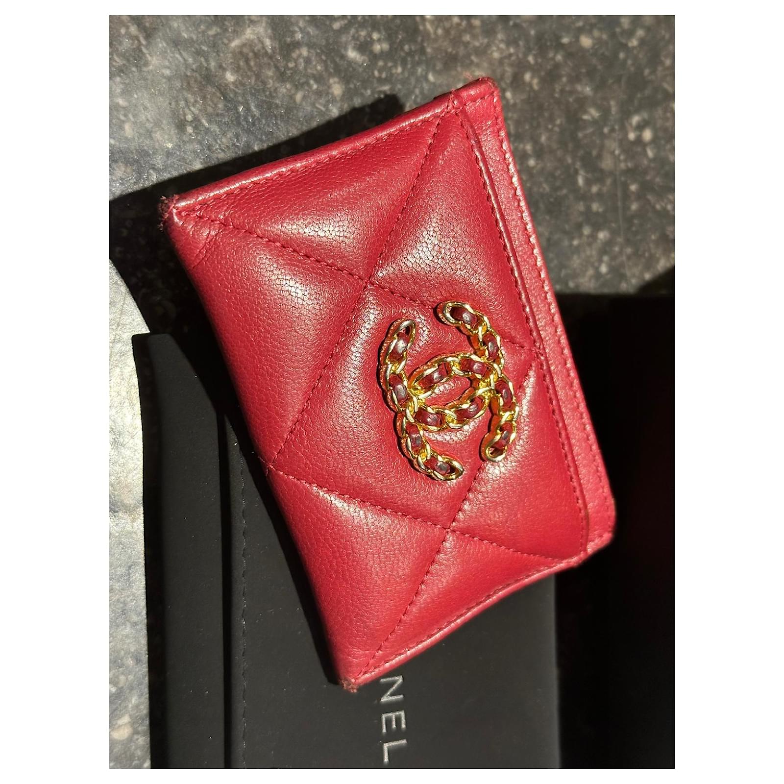 HOT Holder Pink Chanel 19 Card Holder Price Chanel 19 Card