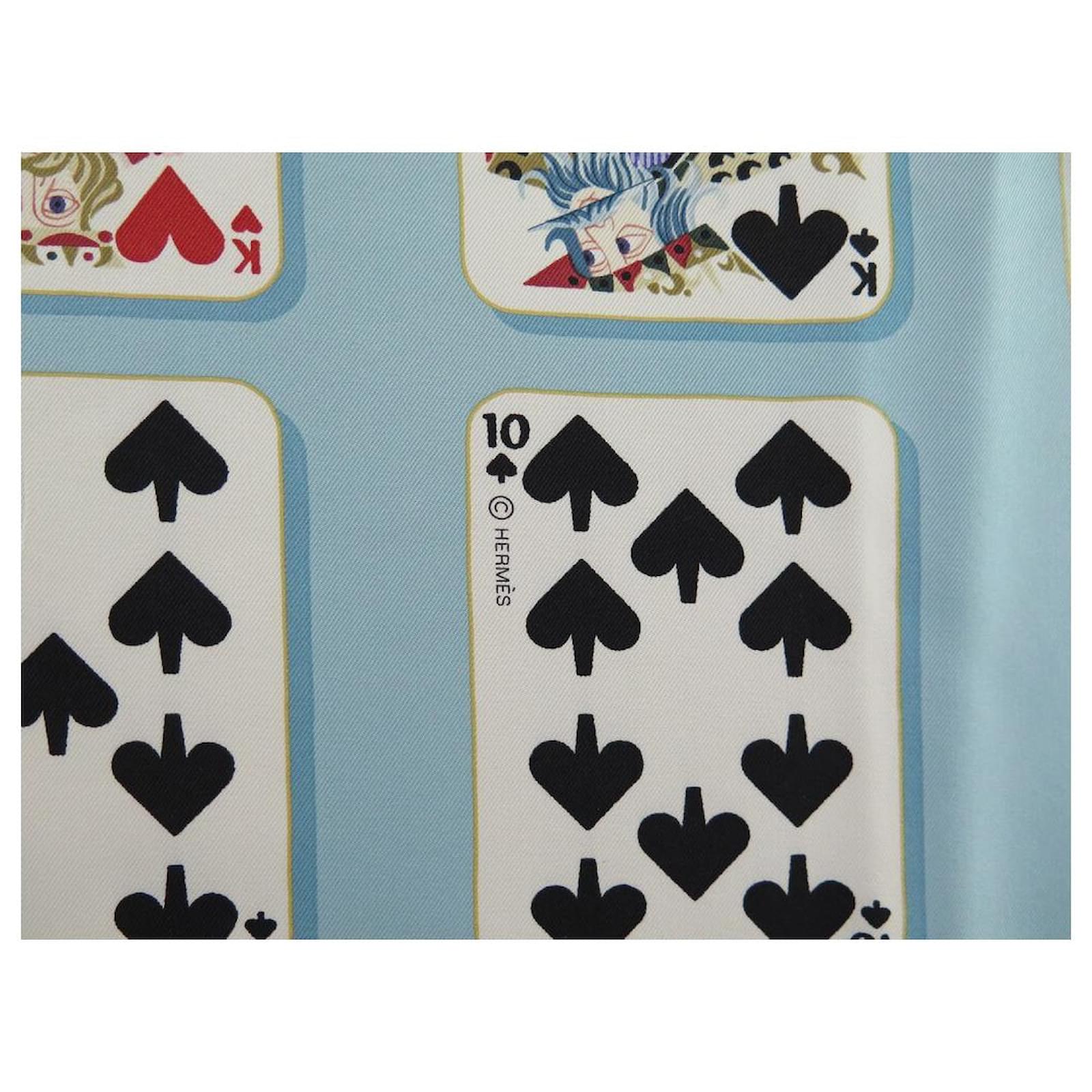 Hermès HERMES SCARF GAME OF CARDS AM CASSANDRE SQUARE 90 CM SILK