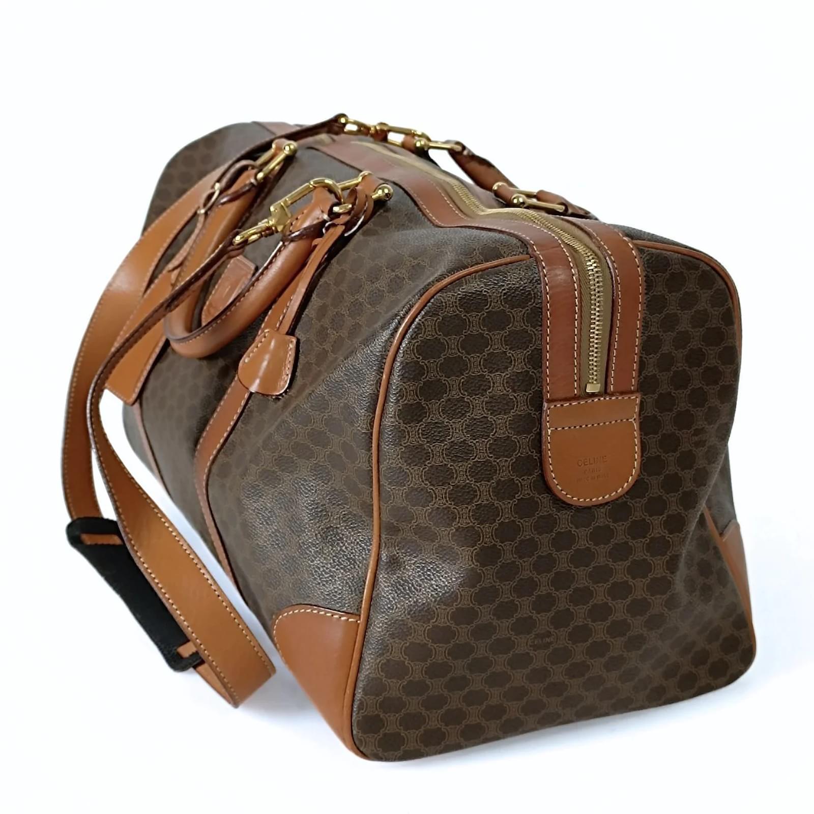 【CELINE】★Vintage★MACADAM TRAVEL BAG トラベルバッグ Céline Céline vintage travel bag in Macadam Triomphe canvas