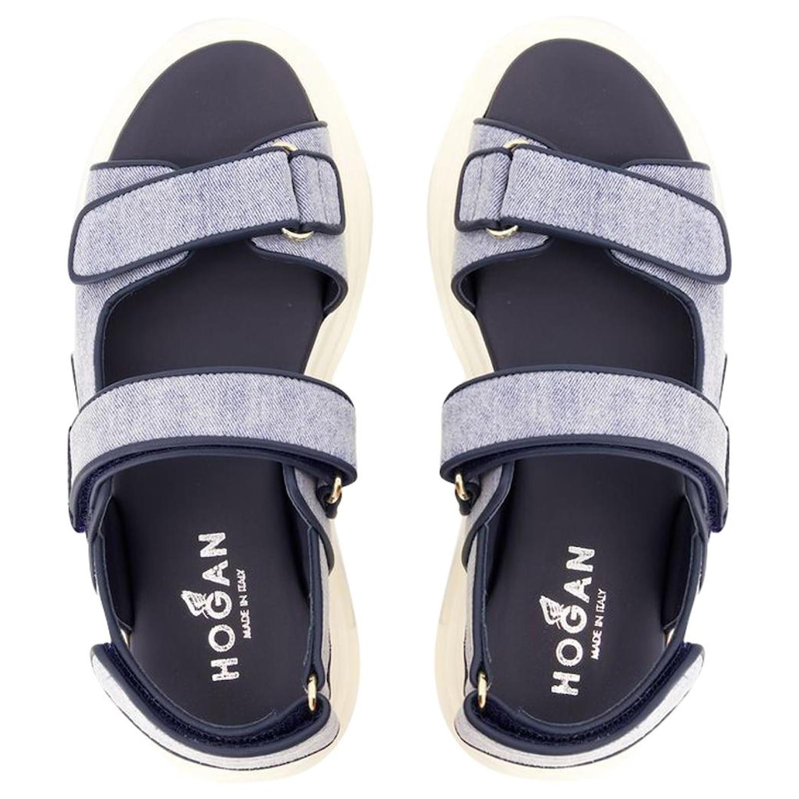 【関税込み】Cinturino Sandals - Hogan - Cotton - Blue Cinturino Sandals - Hogan - Cotton - Blue ref.1208088 - Joli