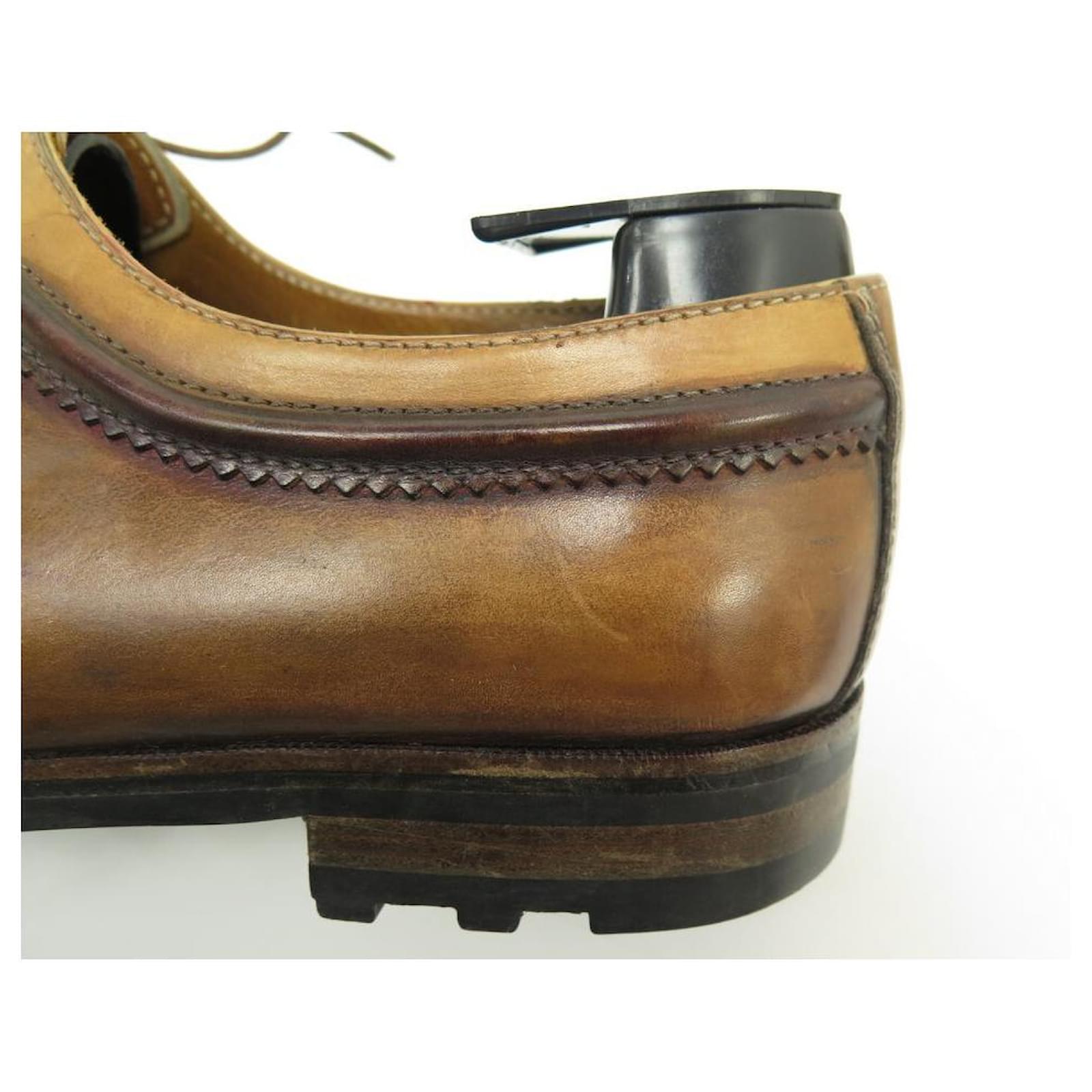 BERLUTI ULTIMA PICASSO SHOES 0584 PATINA LEATHER OXFORD 8.5
