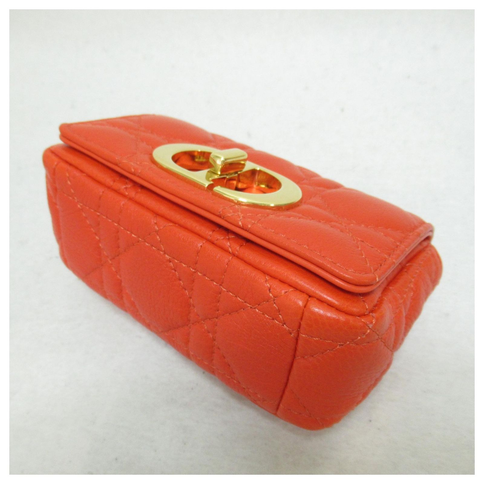 Dior Caro Orange Leather ref.1215289 - Joli Closet
