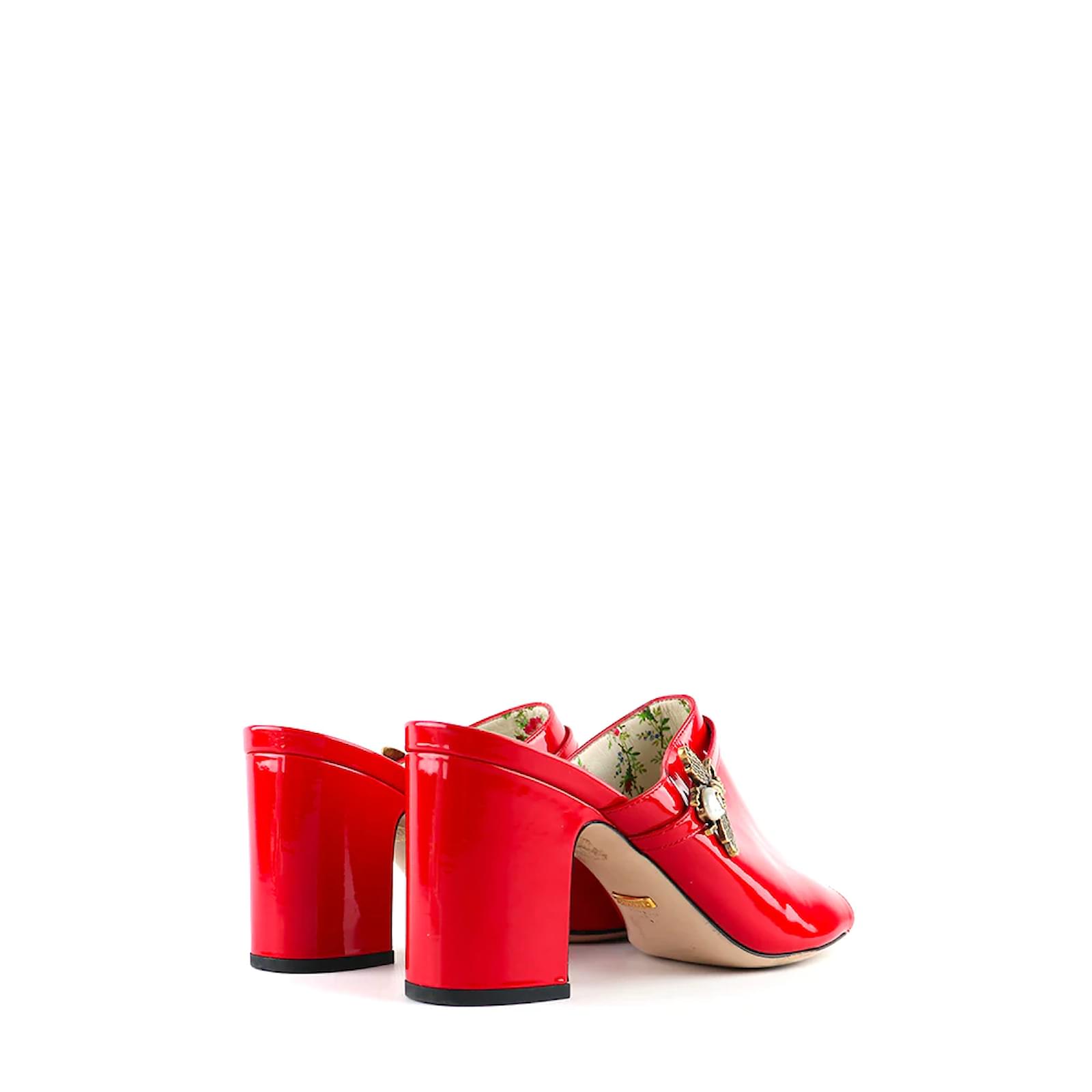 Gucci GG Men's Red Leather Slides Sandals, Size 9G/10 US – Myluxurytrunk