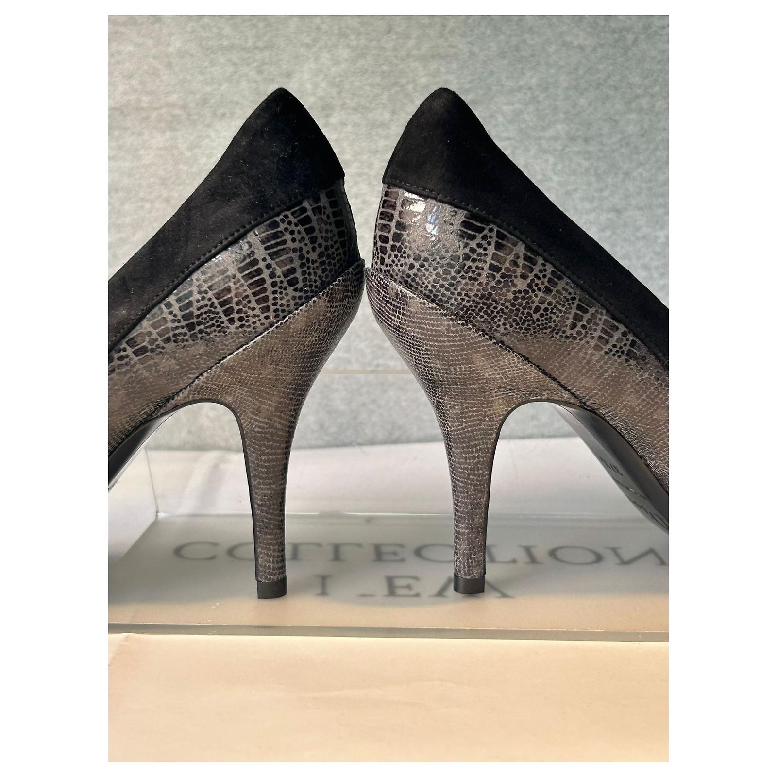 Christian Dior Heels Dark grey Python ref.1223490 - Joli Closet