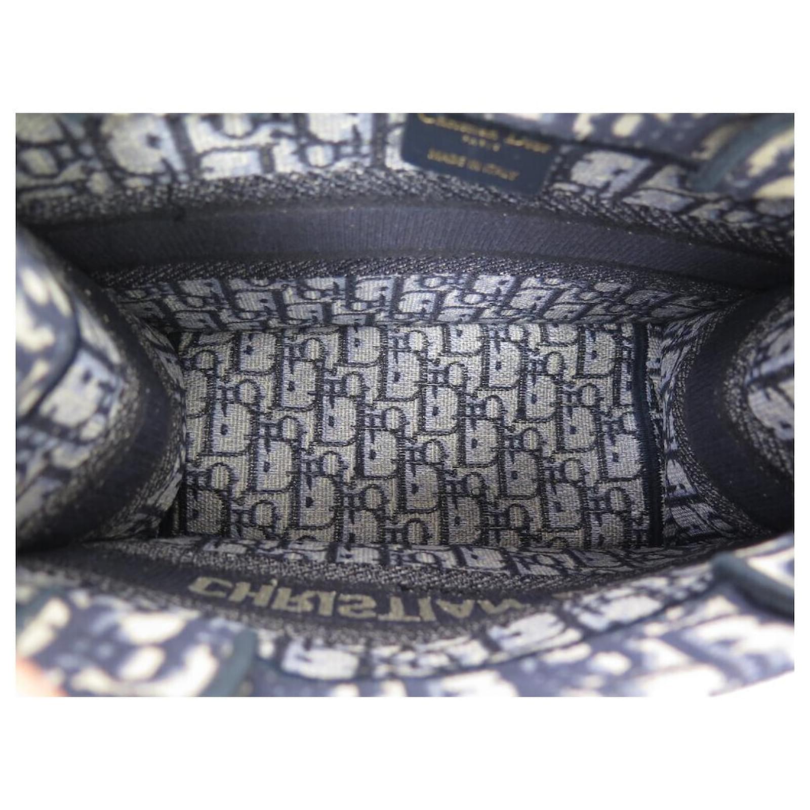 NEW CHRISTIAN DIOR BOOK TOTE OBLIQUE CANVAS HANDBAG BLUE