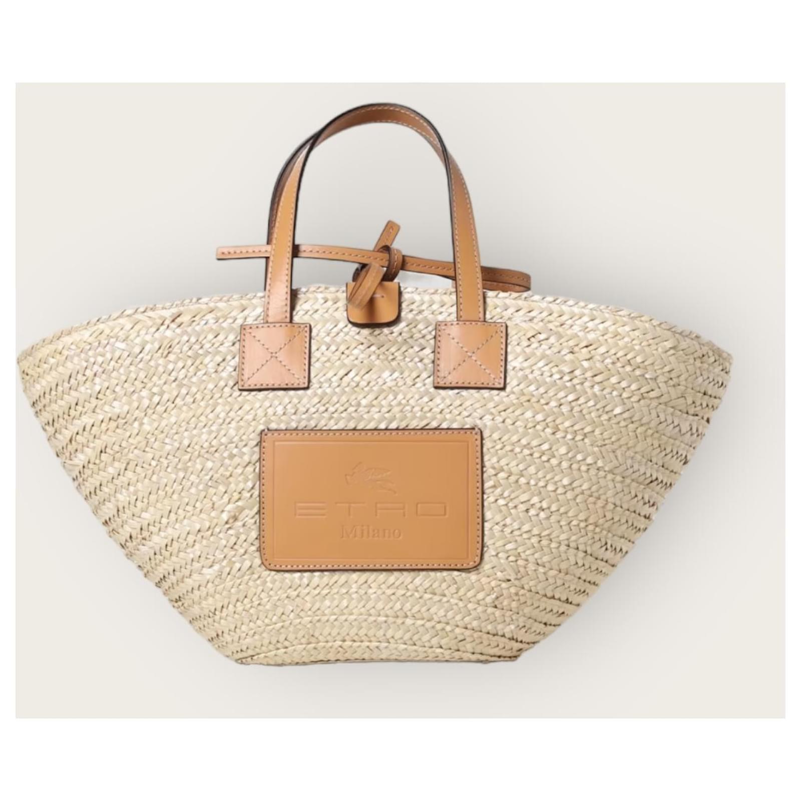 Etro Borsa per il basket Beige Paglia Joli Closet