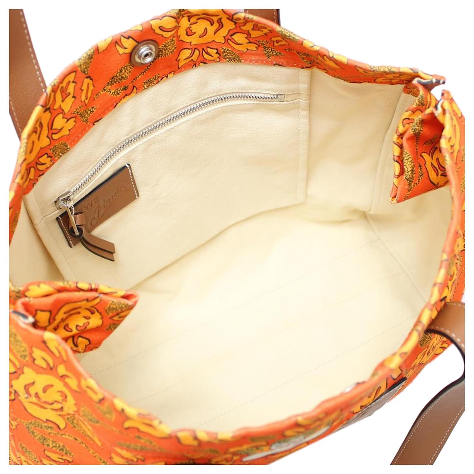 Loewe Orange x Paula's Ibiza Printed Canvas Shopper Tote