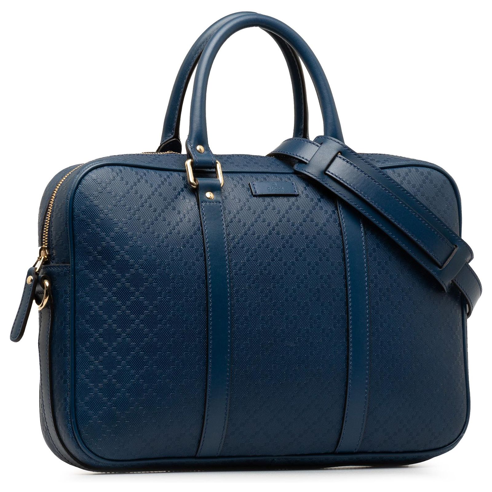 Gucci Blue Diamante Bright Business Bag Navy blue Cloth Cloth ref ...
