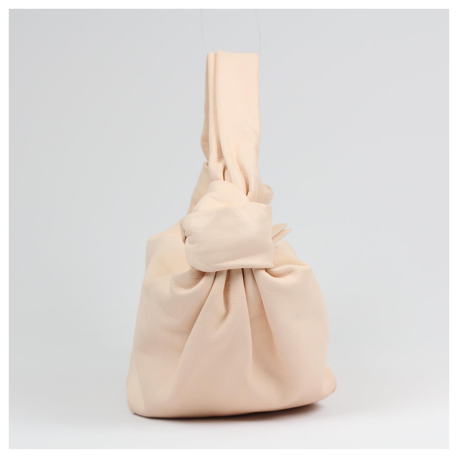 BOTTEGA VENETA Mini borsa Knot foderata in beige-rosa Pelle ref