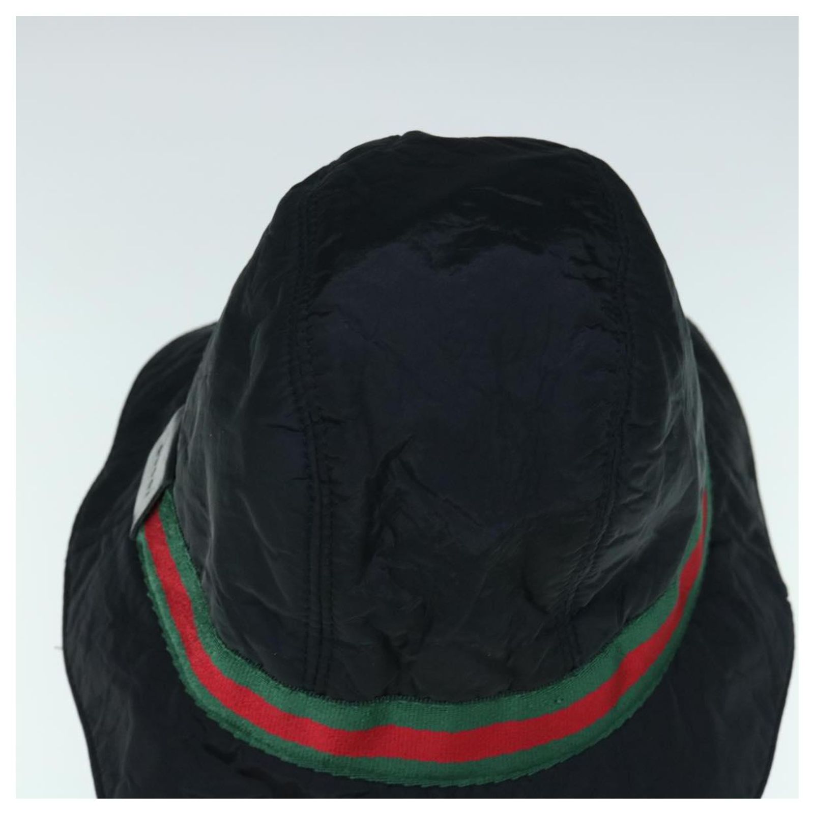 Gucci Sherry Line Nylon Hat Black Gucci GG Nylon Baseball Hat - Size S (SHF-V9HmLT) main image 3