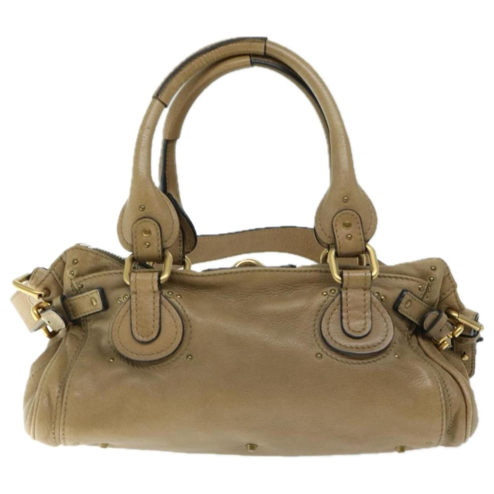 Chloé Chloe Paddington Hand Bag Leather 2way Beige 03 09 51