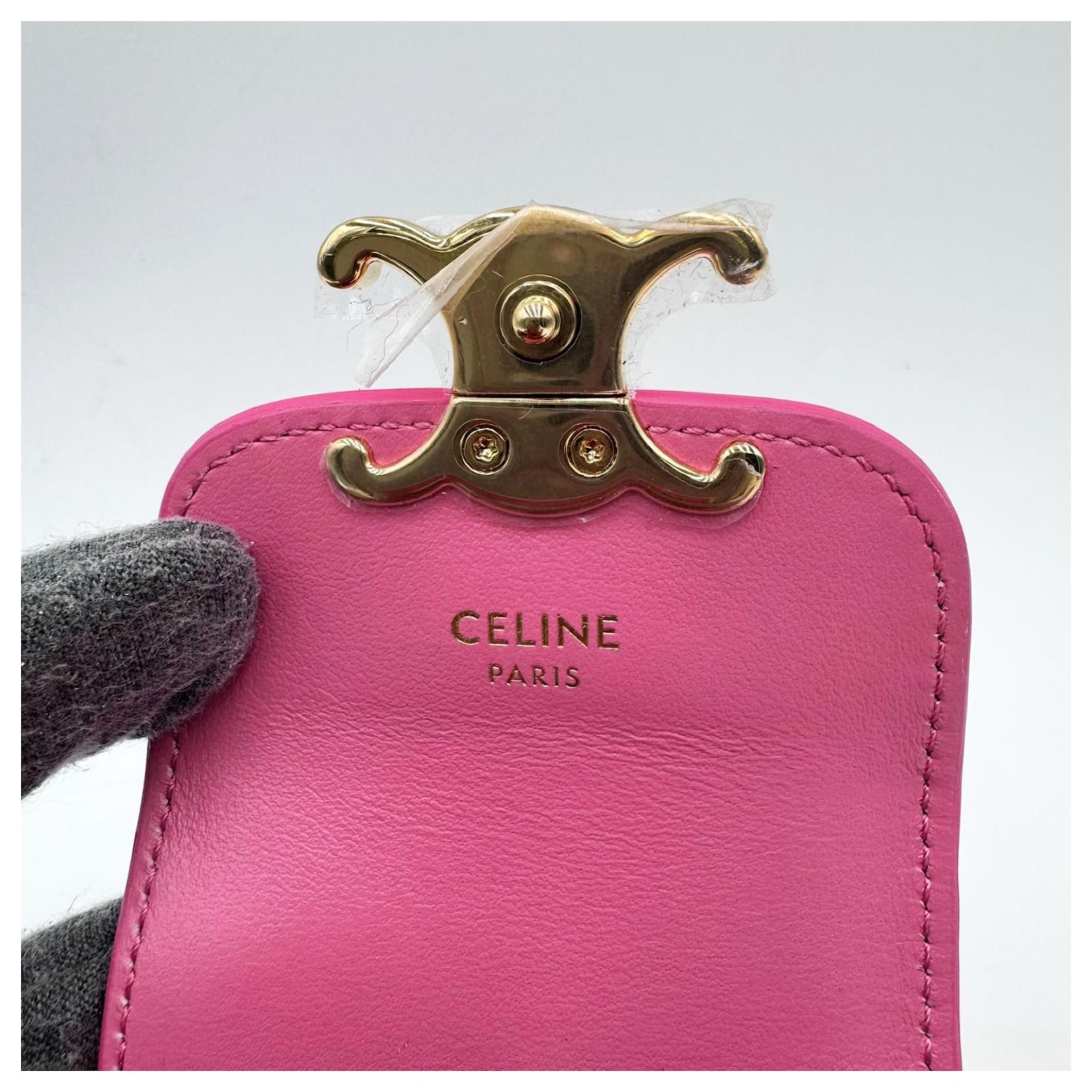 【CELINE】lady's クラシックbag ショルダー red／Yellow／pink Celine Classic Box Bag