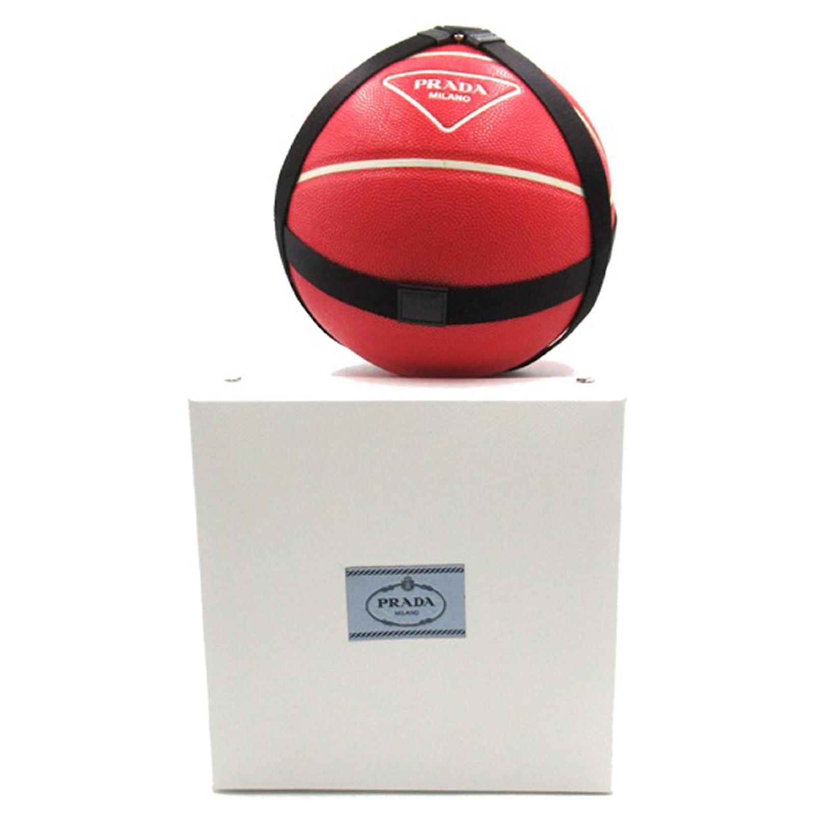 Prada Red Logo Basketball Nylon Cloth ref.1282912 - Joli Closet