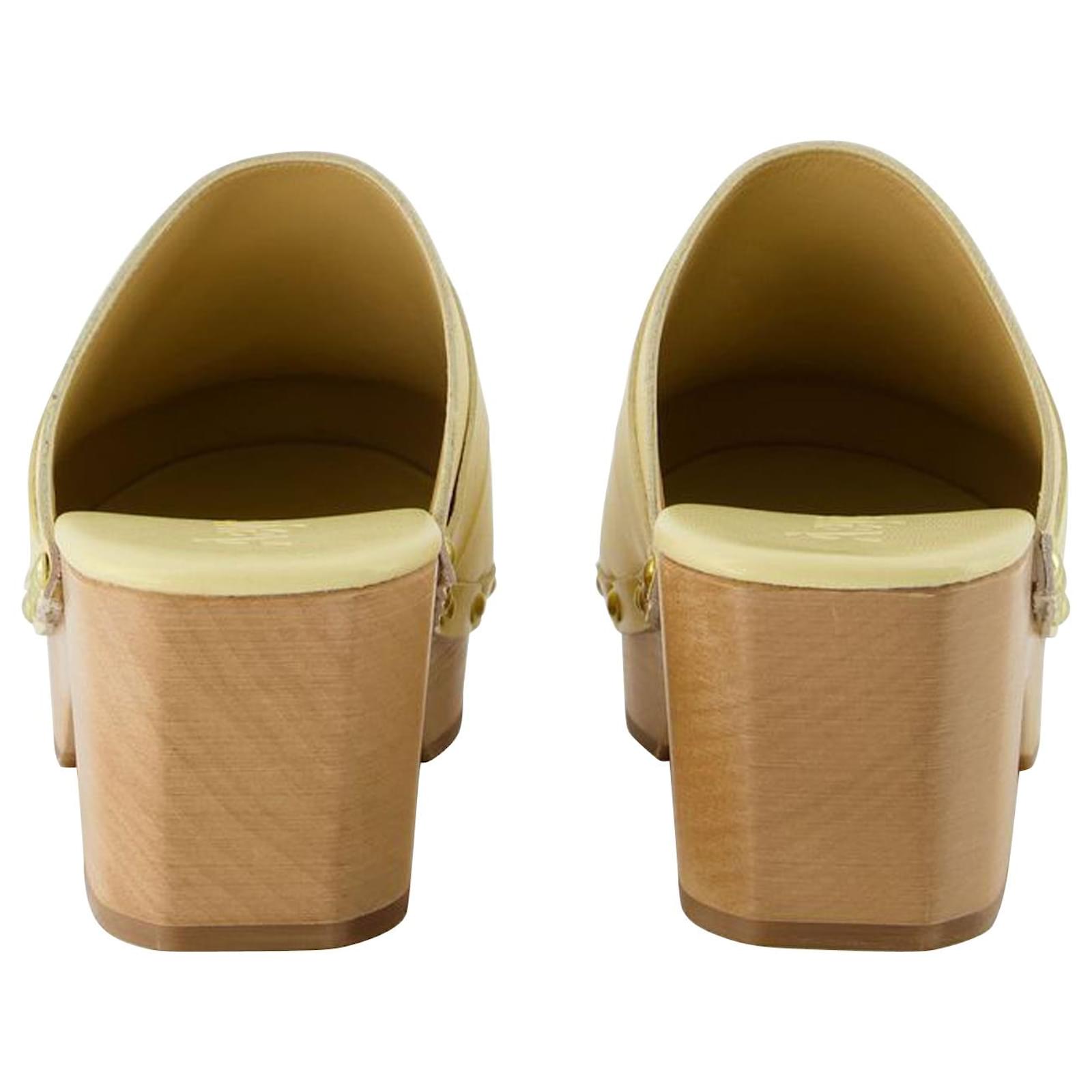 【関税込み】Bibi Slides - Aeyde - Butter - Leather Bibi Slides - Aeyde - Butter - Leather Yellow ref.1283902