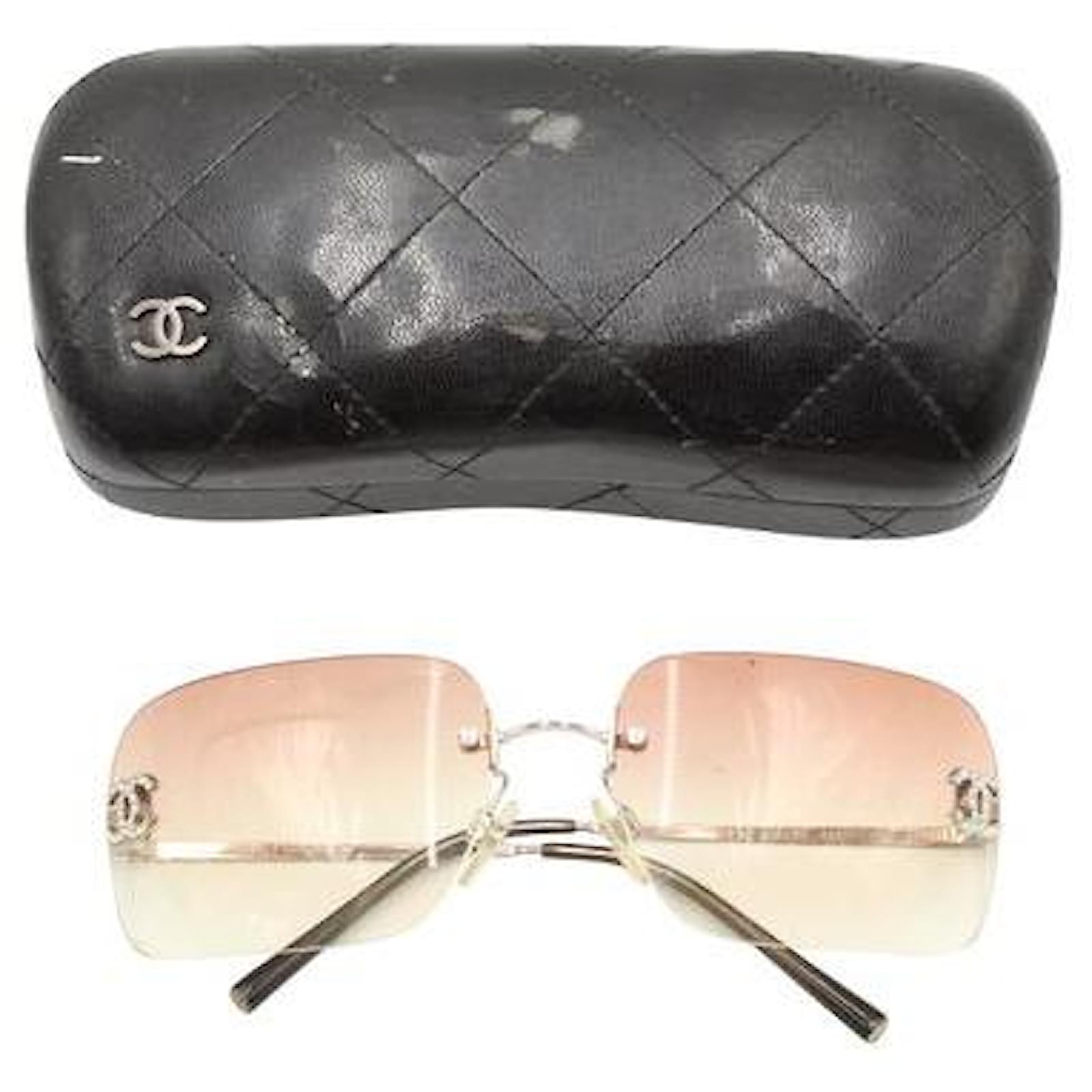 小物 y2k archive CHANEL sunglasses rimless Chanel Rimless Y2K sunglasses Brown Acetate ref.1287531