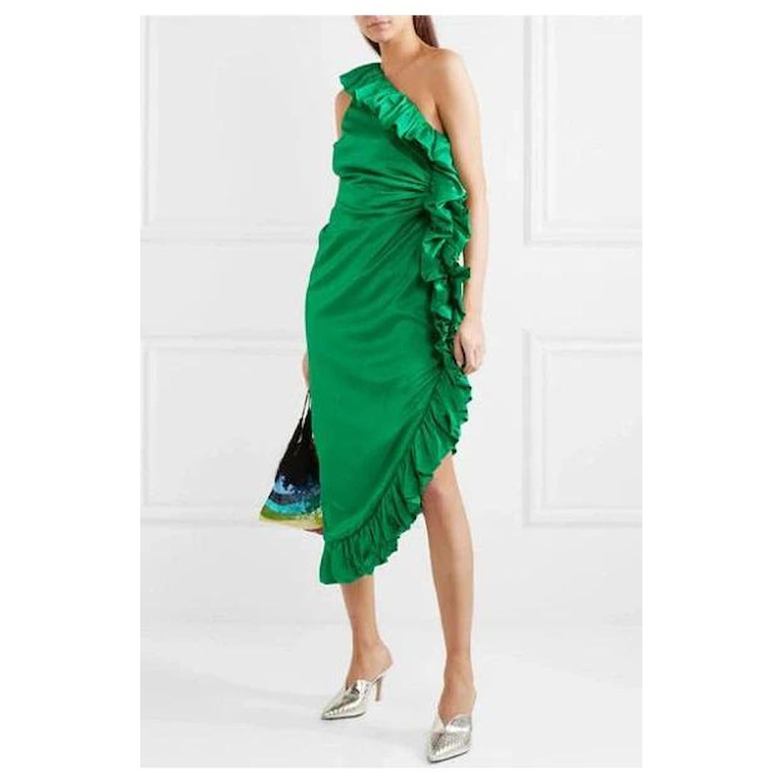 ATTICO Dresses T.International XS Cotton Green ref.1290710 - Joli Closet ATTICO Dresses T.International XS Cotton Green ref.1290710 - Joli Closet