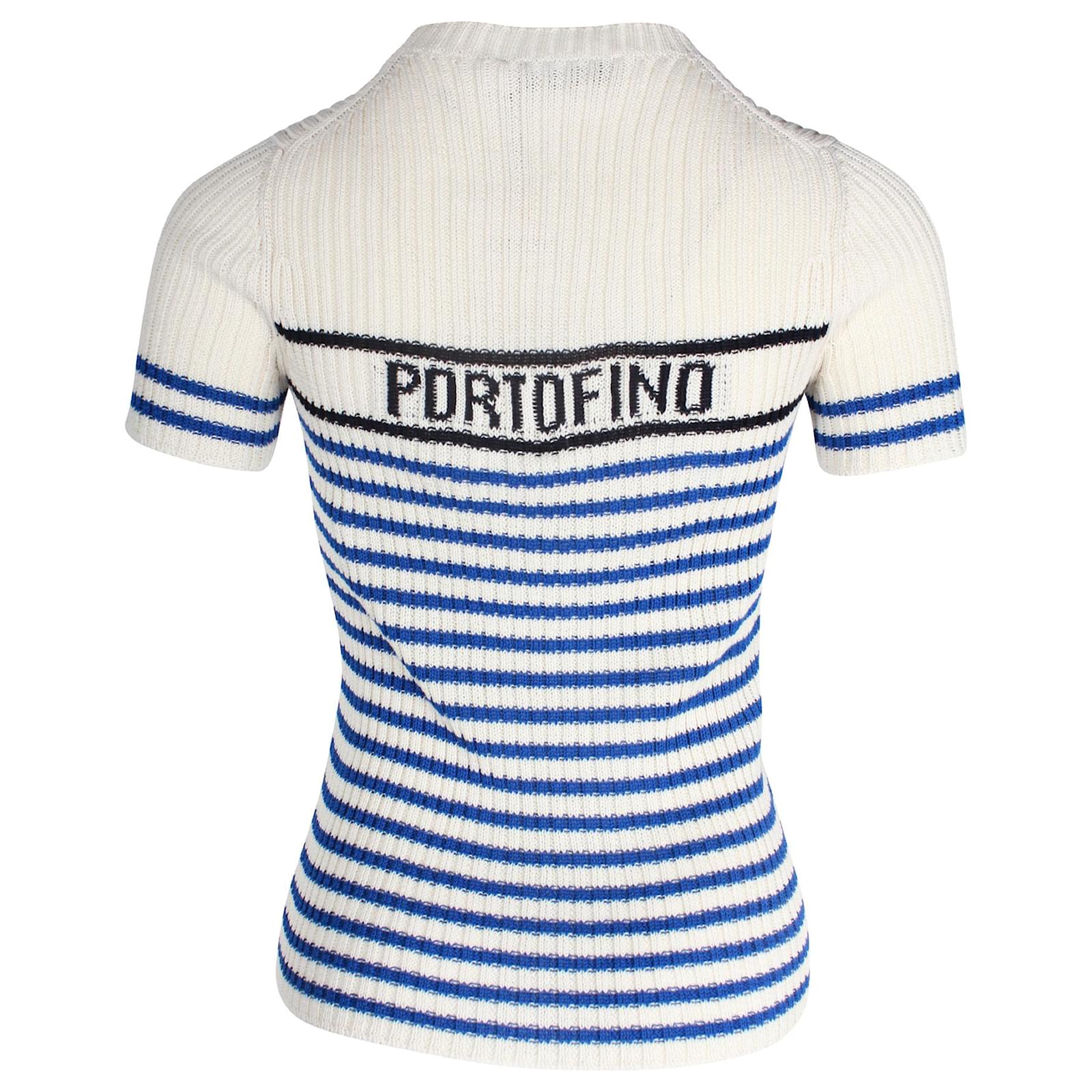 Dior Dioriviera 'HAMPTONS' Short Sleeve Sweater in Multicolor