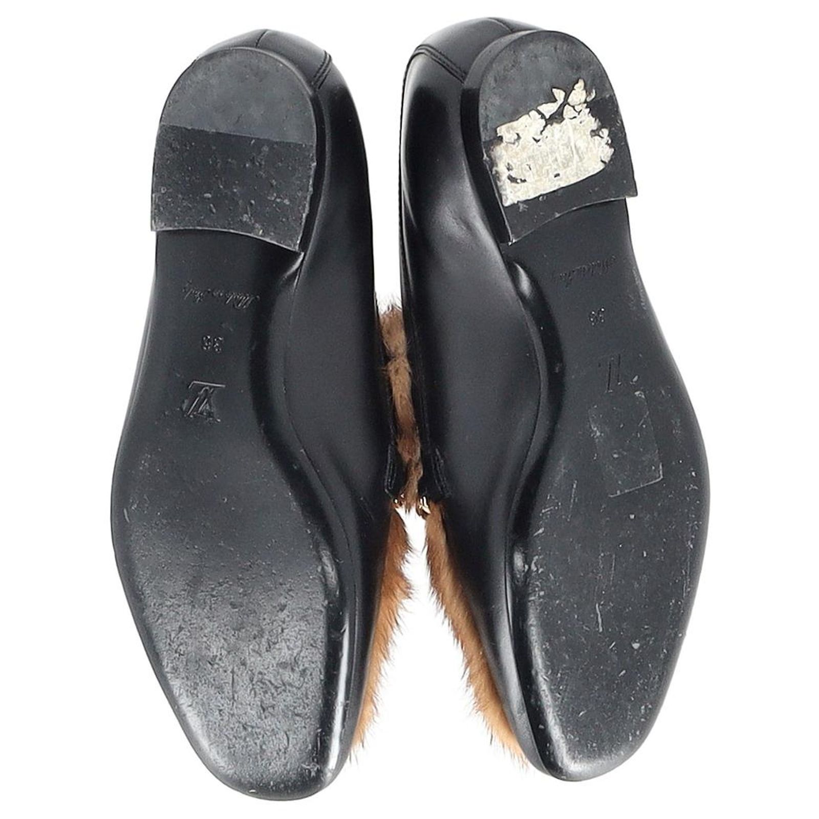 Louis Vuitton Black Fur Loafers Major Loafer - Men - Shoes | LOUIS VUITTON ® main image 3