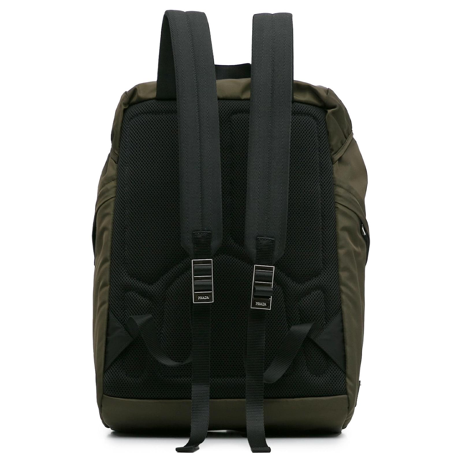 Prada Green Tessuto Re-Nylon Montagna Backpack Dark green Cloth