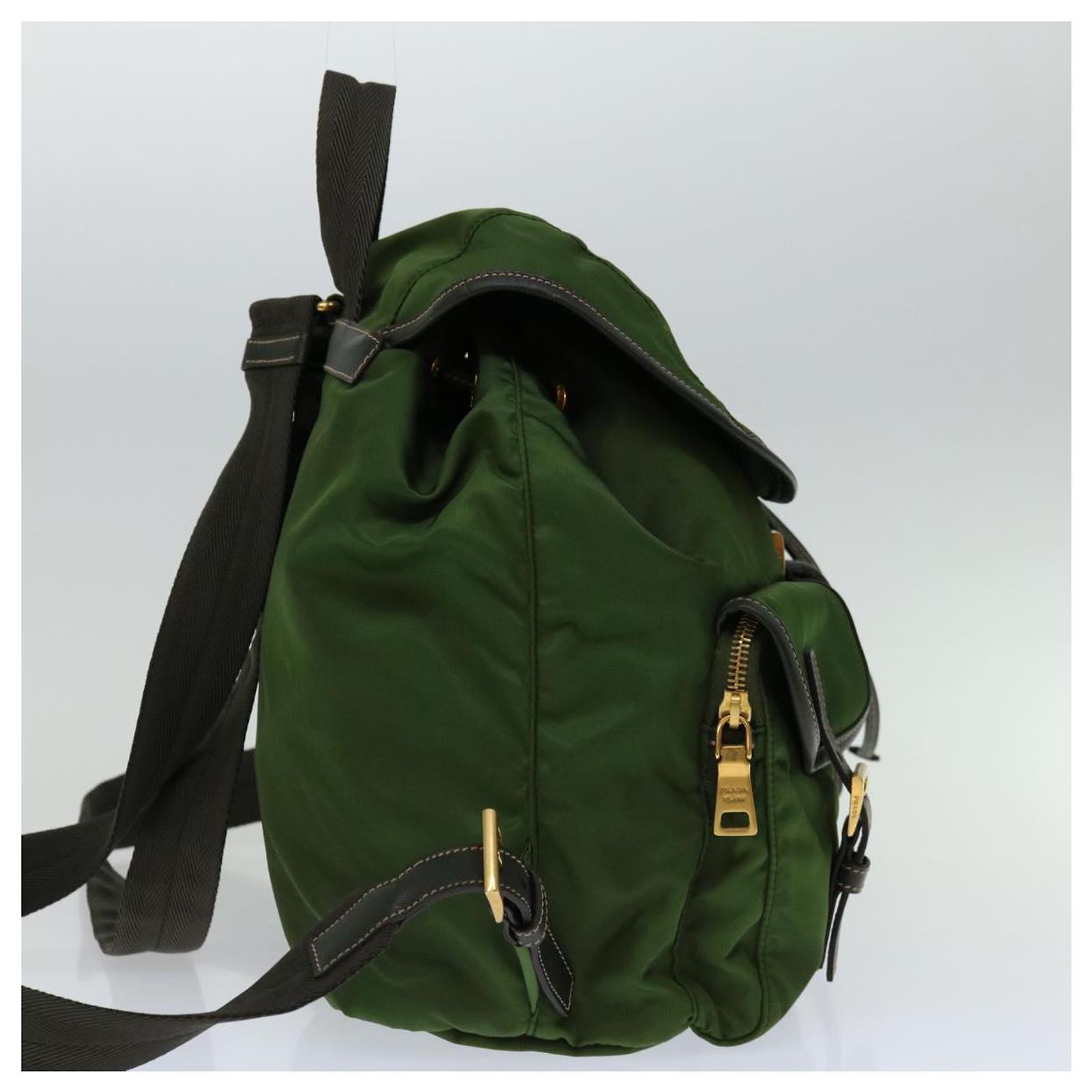 PRADA Backpack Nylon Khaki Auth 67049 ref.1294098 - Joli Closet display picture 3
