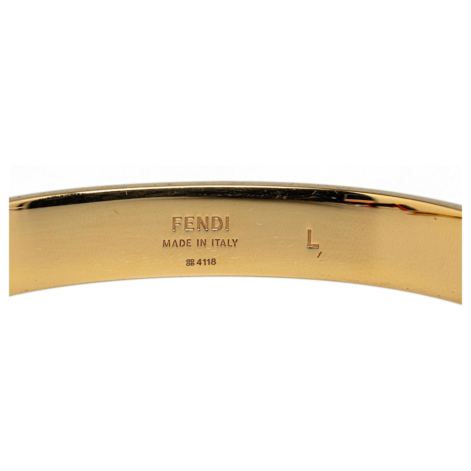 Fendi Gold Forever Fendi Bangle Golden Metal Gold-plated ref