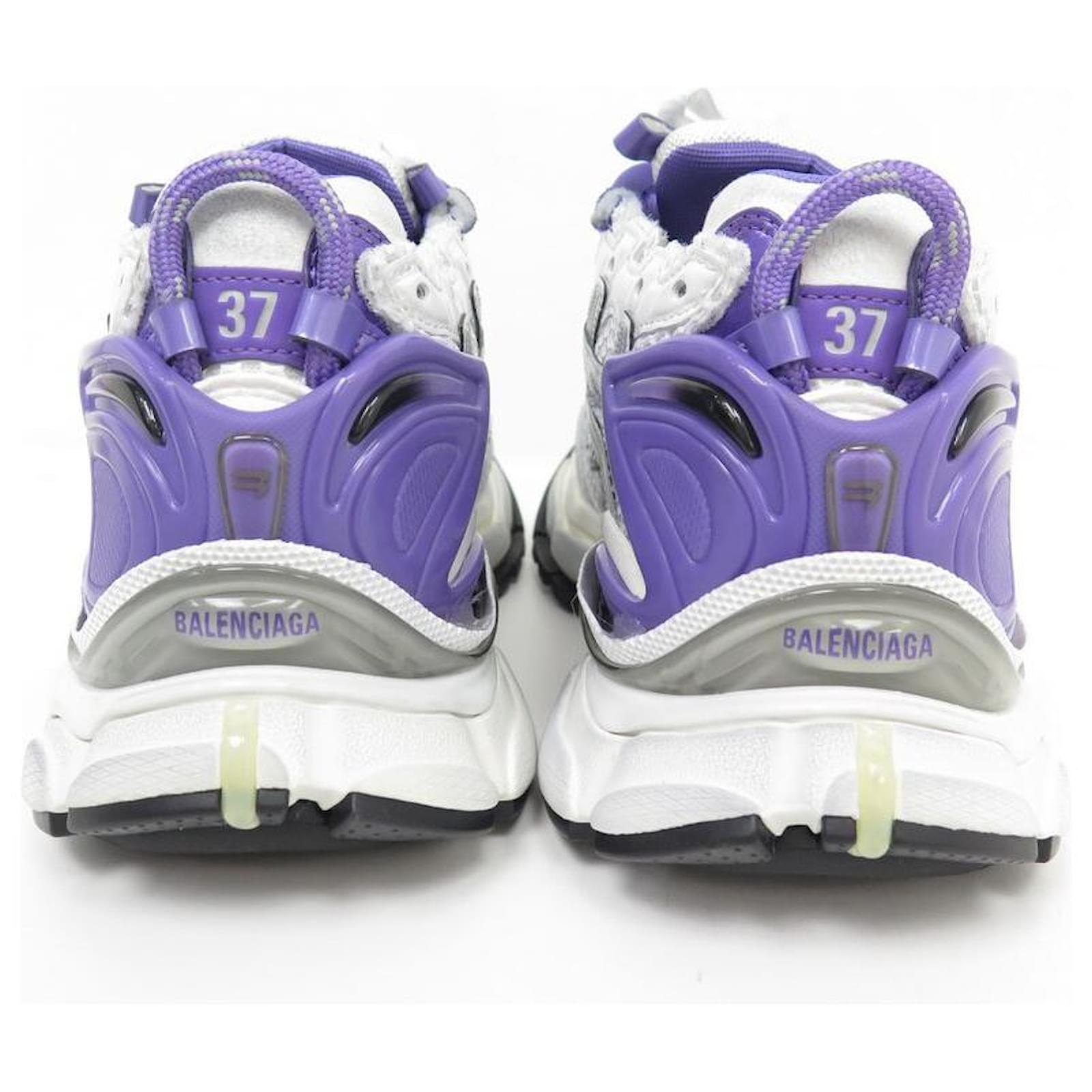 NEW BALENCIAGA SHOES 677402 RUNNER 37 CANVAS AND LEATHER SNEAKERS