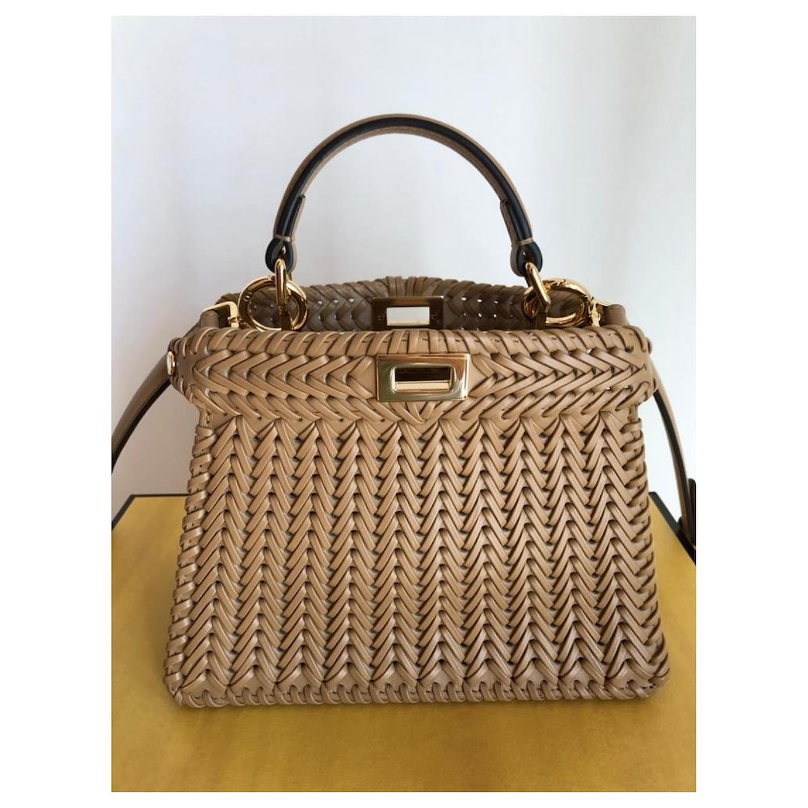 Fendi Peekaboo Iseeu Petite Light brown Leather ref.1318152