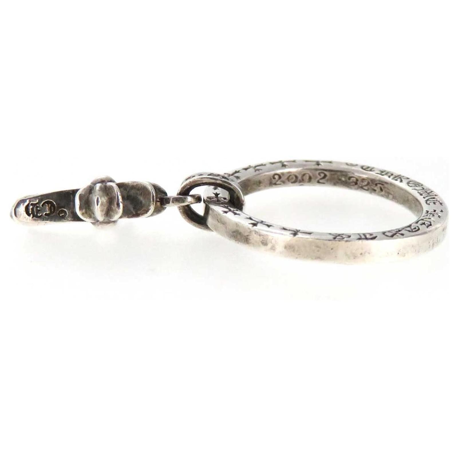 +CHROME HEARTS+ BABY FAT CROSS RING クロス リング シルバー Chrome Hearts Silver Baby Fat Cross Charm Ring 0.0 Metal ref