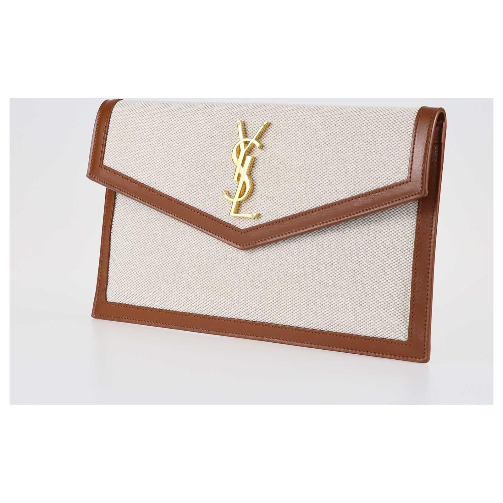 Ysl tan clutch hotsell