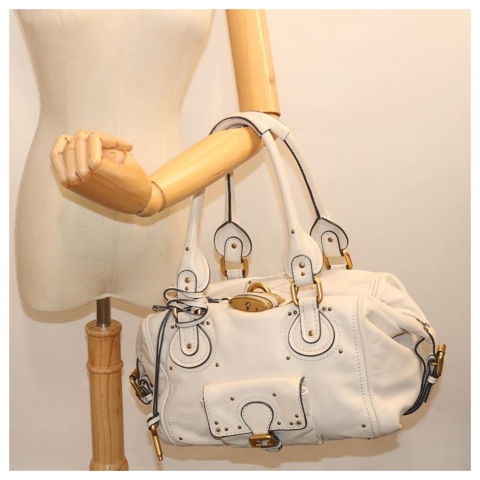 Chloé Chloe Paddington Hand Bag Leather White 04 07 51 5366