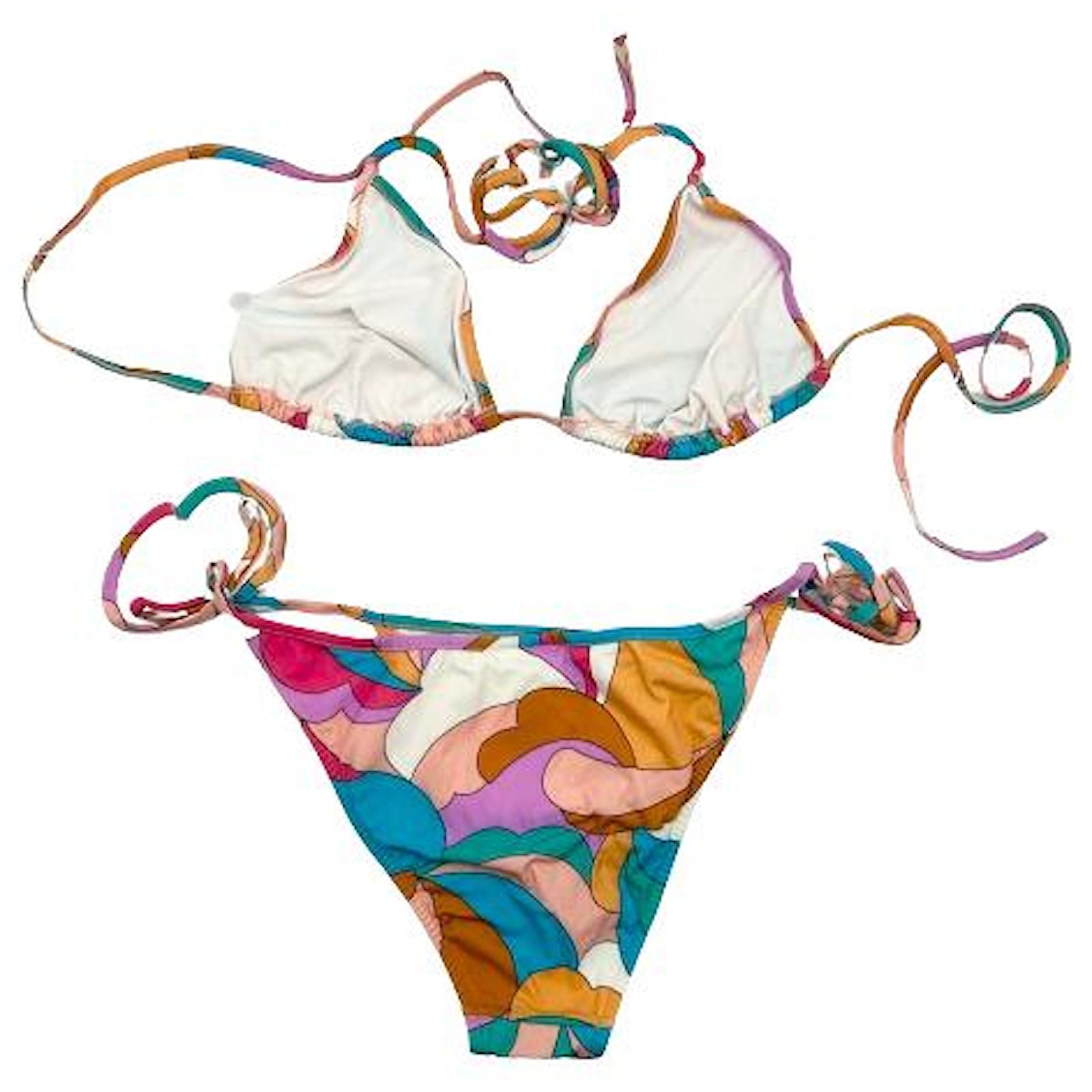 EMILIO PUCCI ビキニ Emilio Pucci Blue Printed Bikini Swimsuit – Vintage by Misty