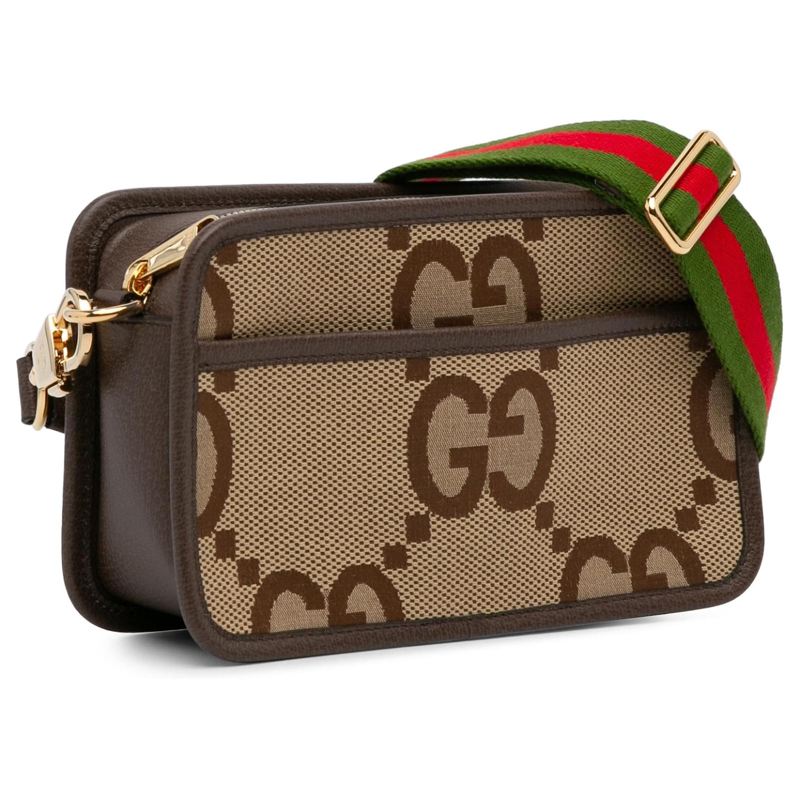 Gucci Brown Mini Jumbo GG Crossbody Bag Cloth Cloth ref.JC1363781