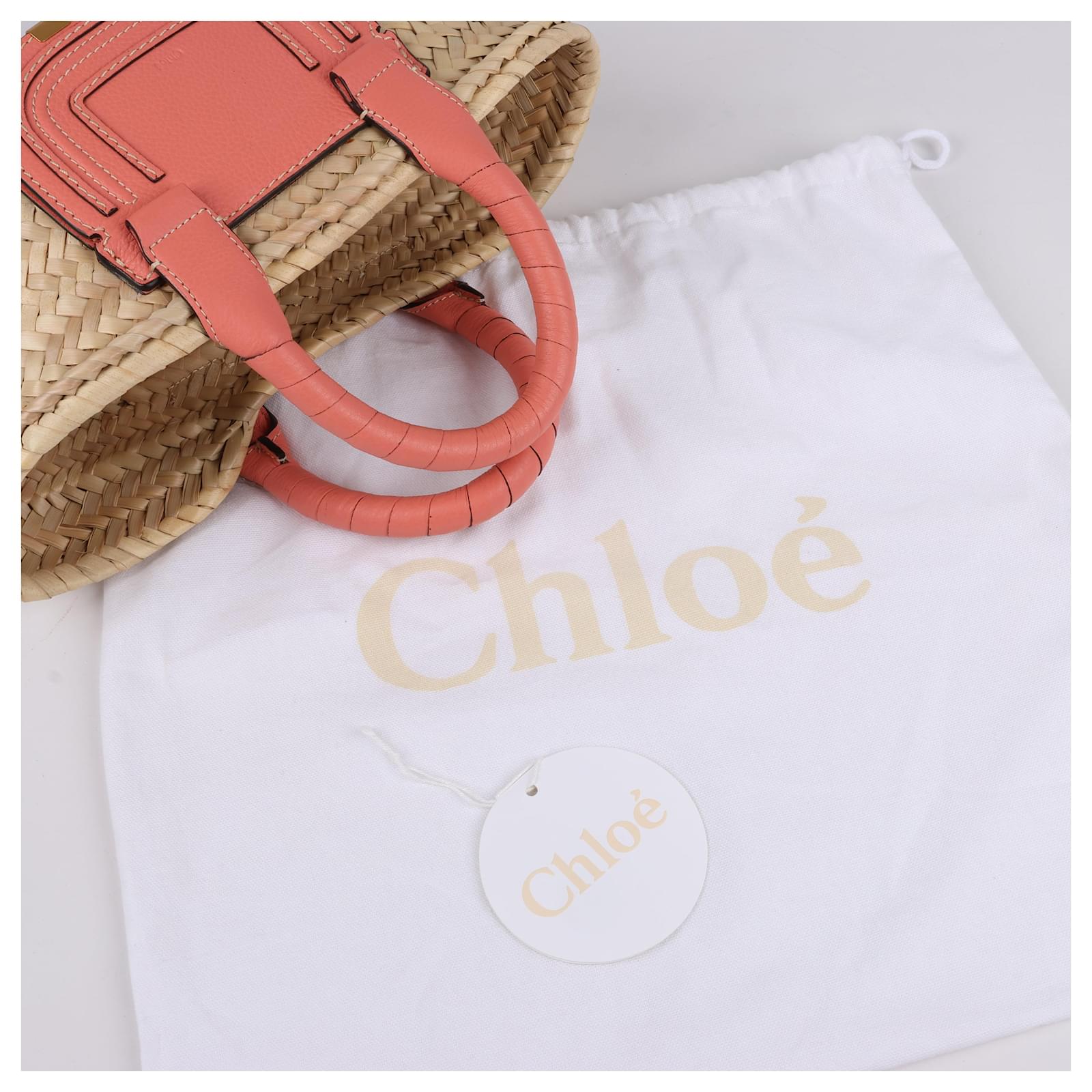 バッグ Chloe Marcie Mini Basket CHLOÉ Marcie Mini Raffia Basket Bag | endource